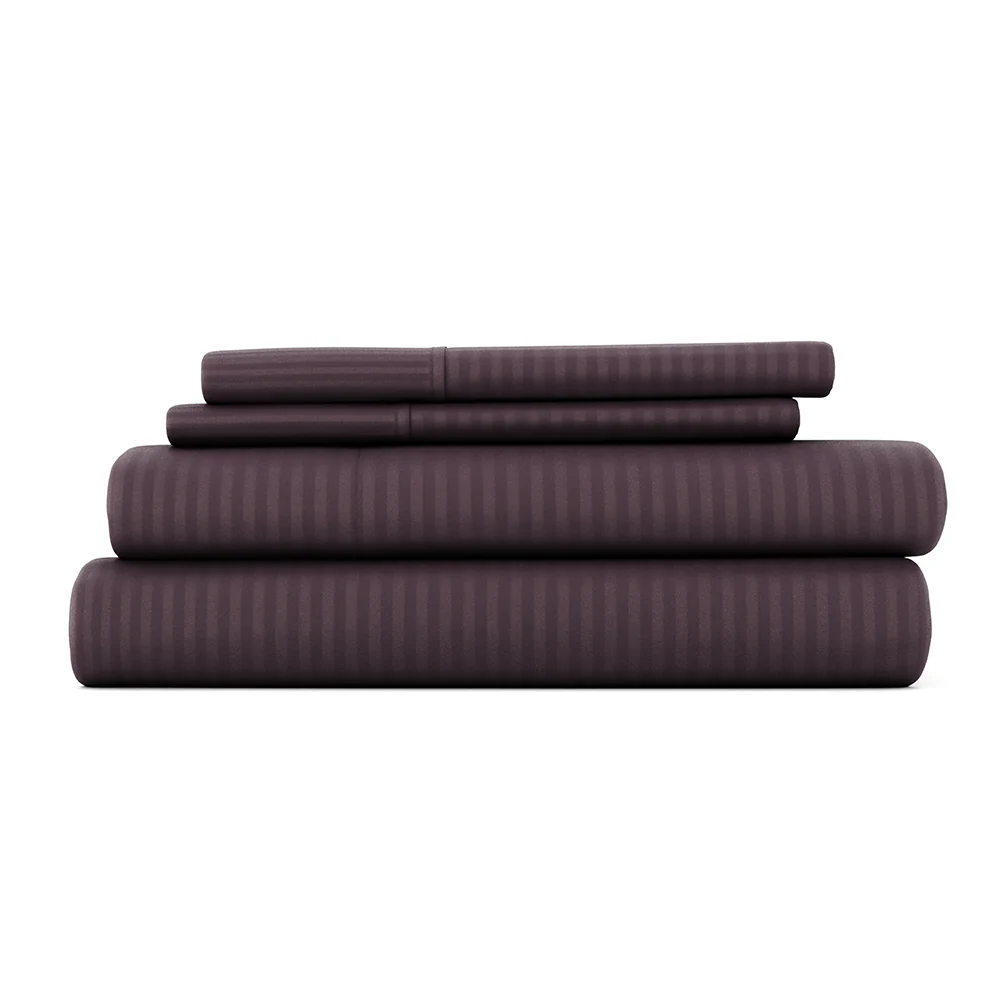 Striped Embossed 4-Piece Sheet Set - Image 6