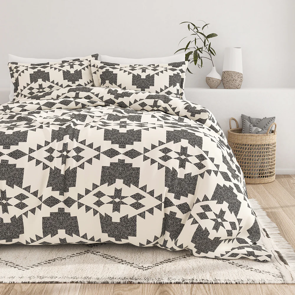Adobe Diamond Pattern 3-Piece Duvet Cover Set - Image 2