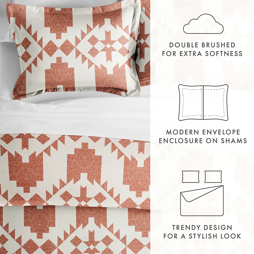 Adobe Diamond Pattern 3-Piece Duvet Cover Set - Image 24