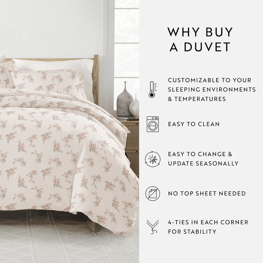 Apricot Pattern 3-Piece Duvet Cover Set - Image 9