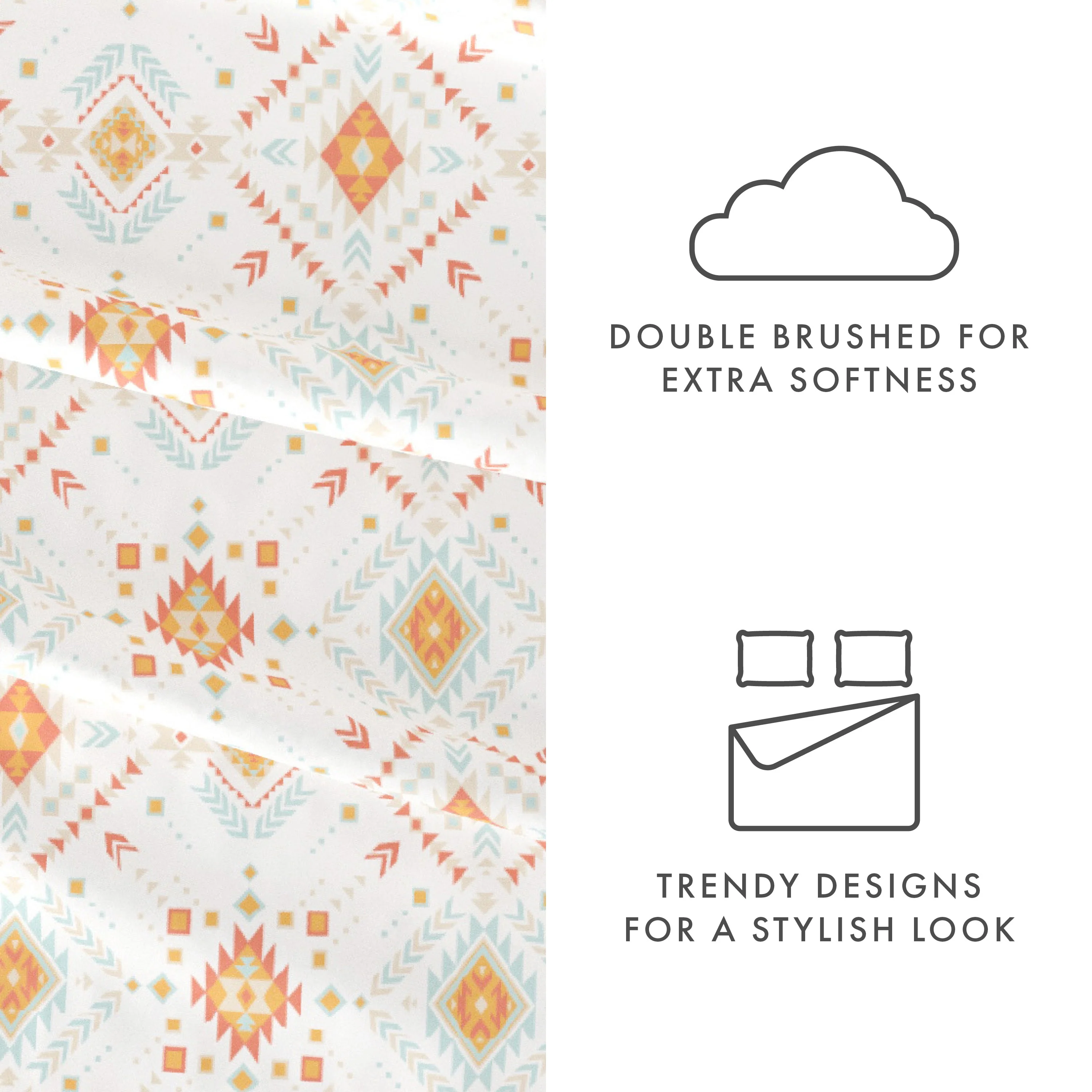Aztec Dreams Pattern 4-Piece Sheet Set - Sale - Image 6