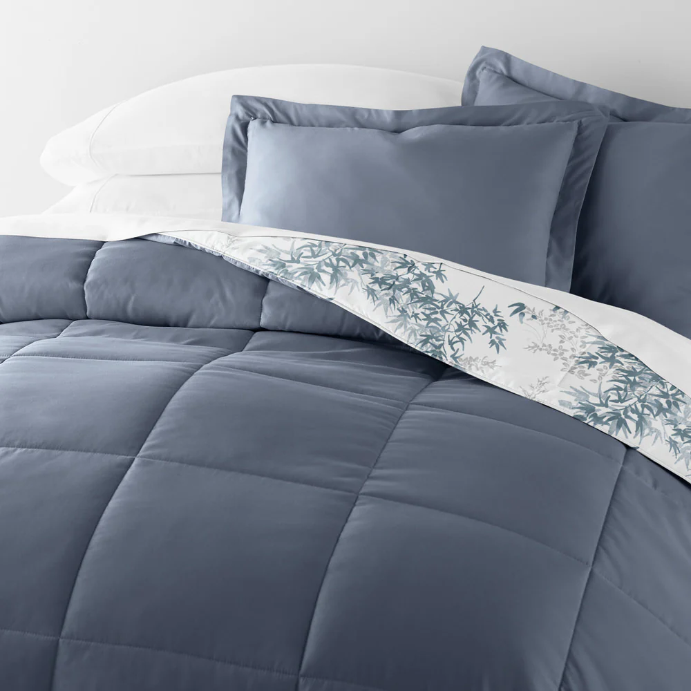 Bamboo Leaves Reversible Down-Alternative Comforter Set - Image 8