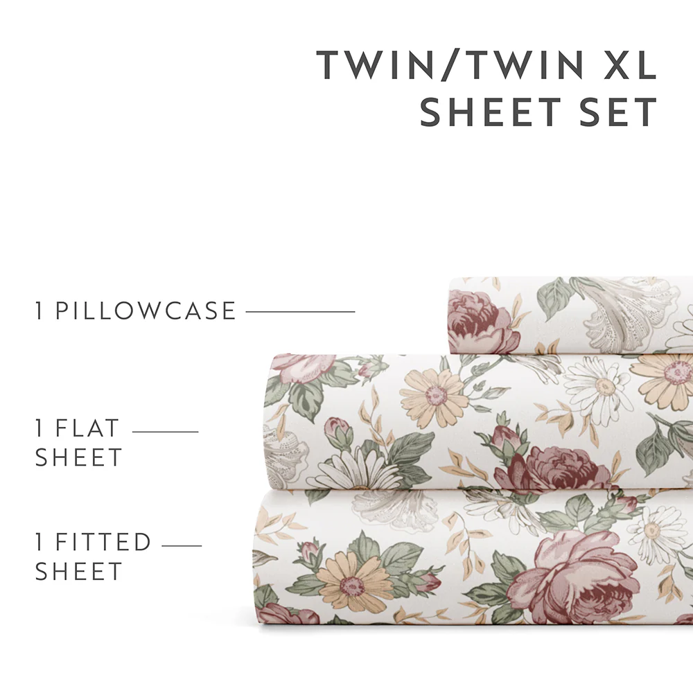Blooming Floral 4-Piece Pattern Sheet Set - Image 8
