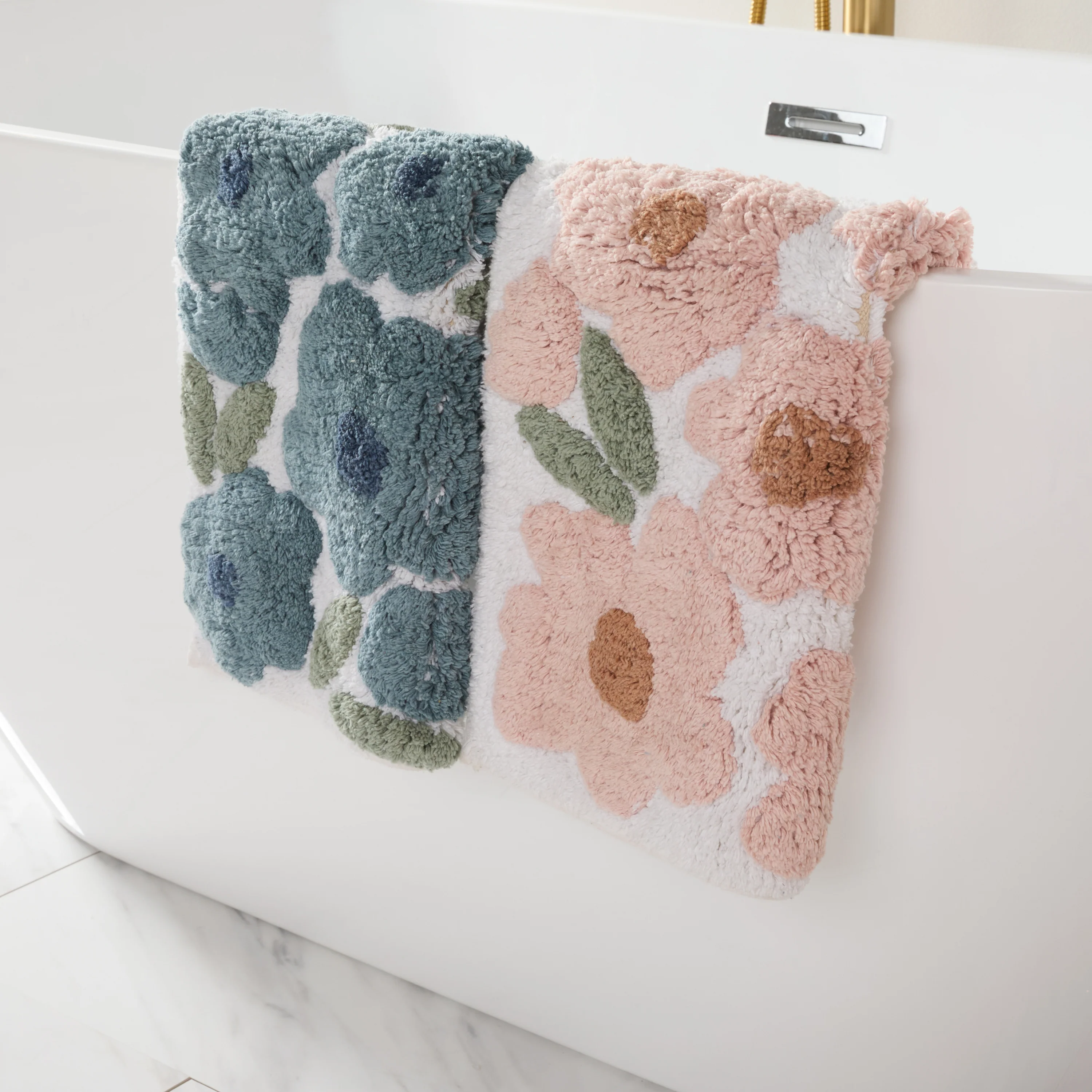 100% Cotton Blossoms Patterned Bath Mat - Image 17