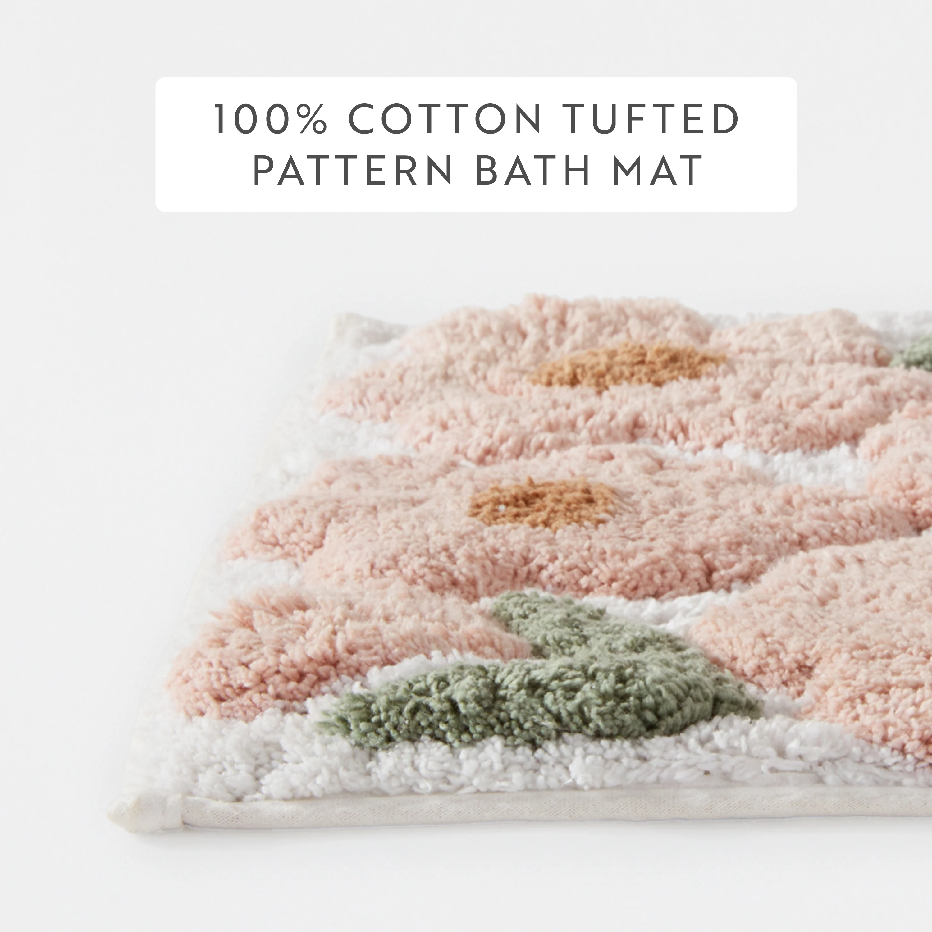 100% Cotton Blossoms Patterned Bath Mat - Image 23