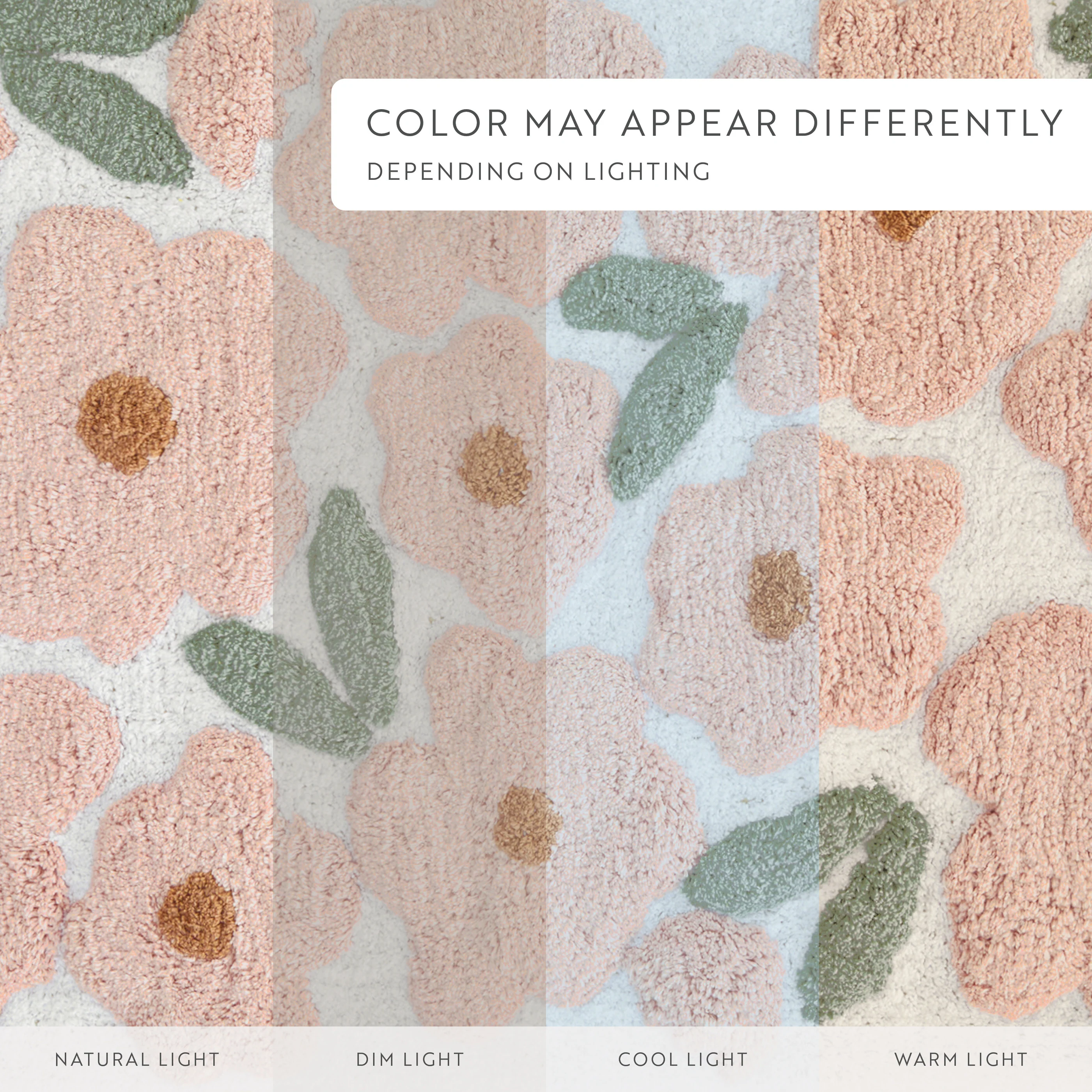 100% Cotton Blossoms Patterned Bath Mat - Image 27