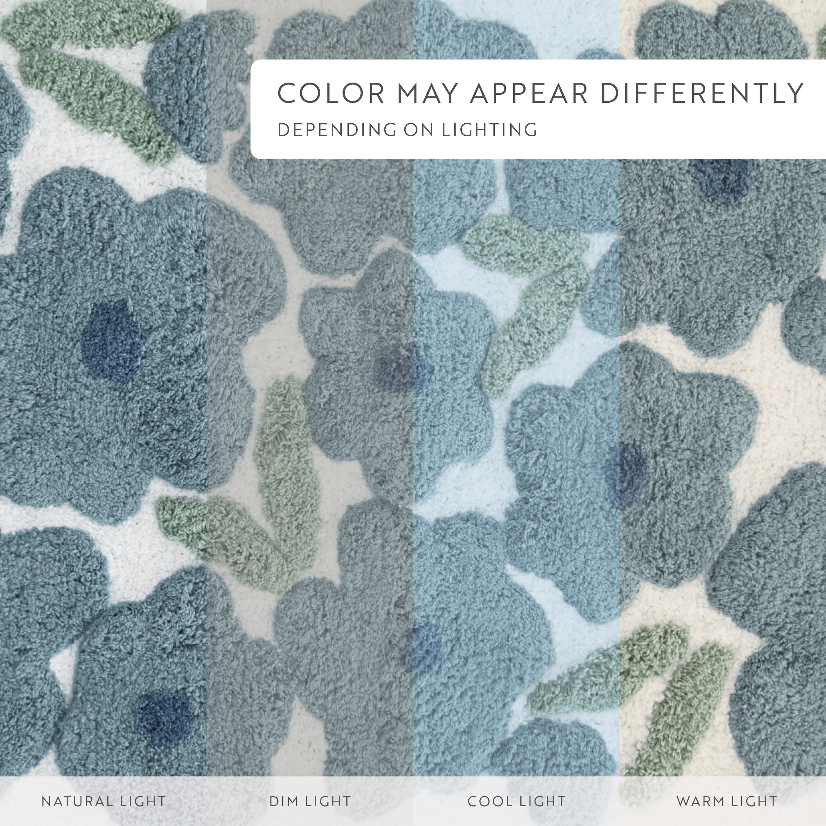 100% Cotton Blossoms Patterned Bath Mat - Image 28