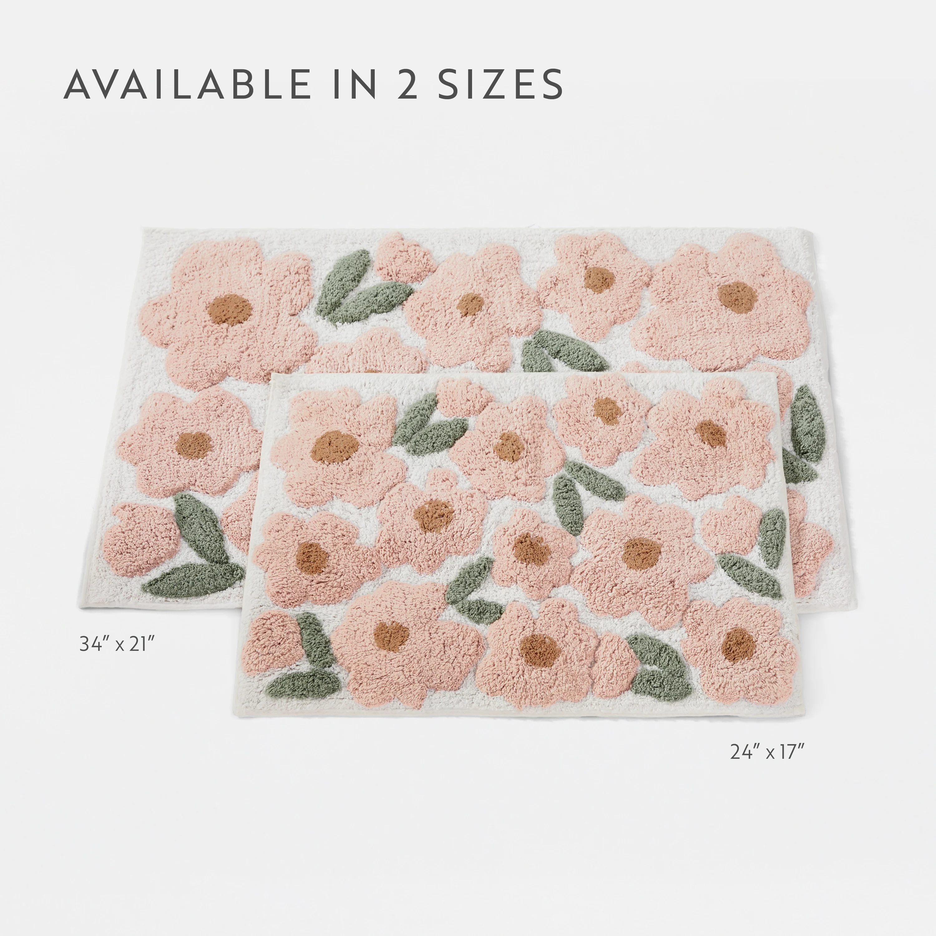 100% Cotton Blossoms Patterned Bath Mat - Image 29