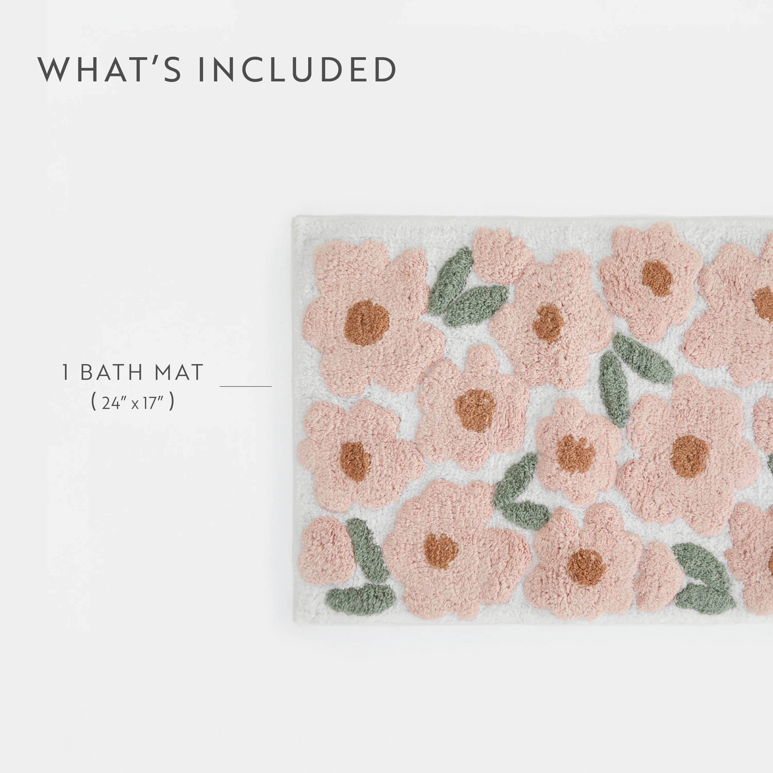 100% Cotton Blossoms Patterned Bath Mat - Image 31
