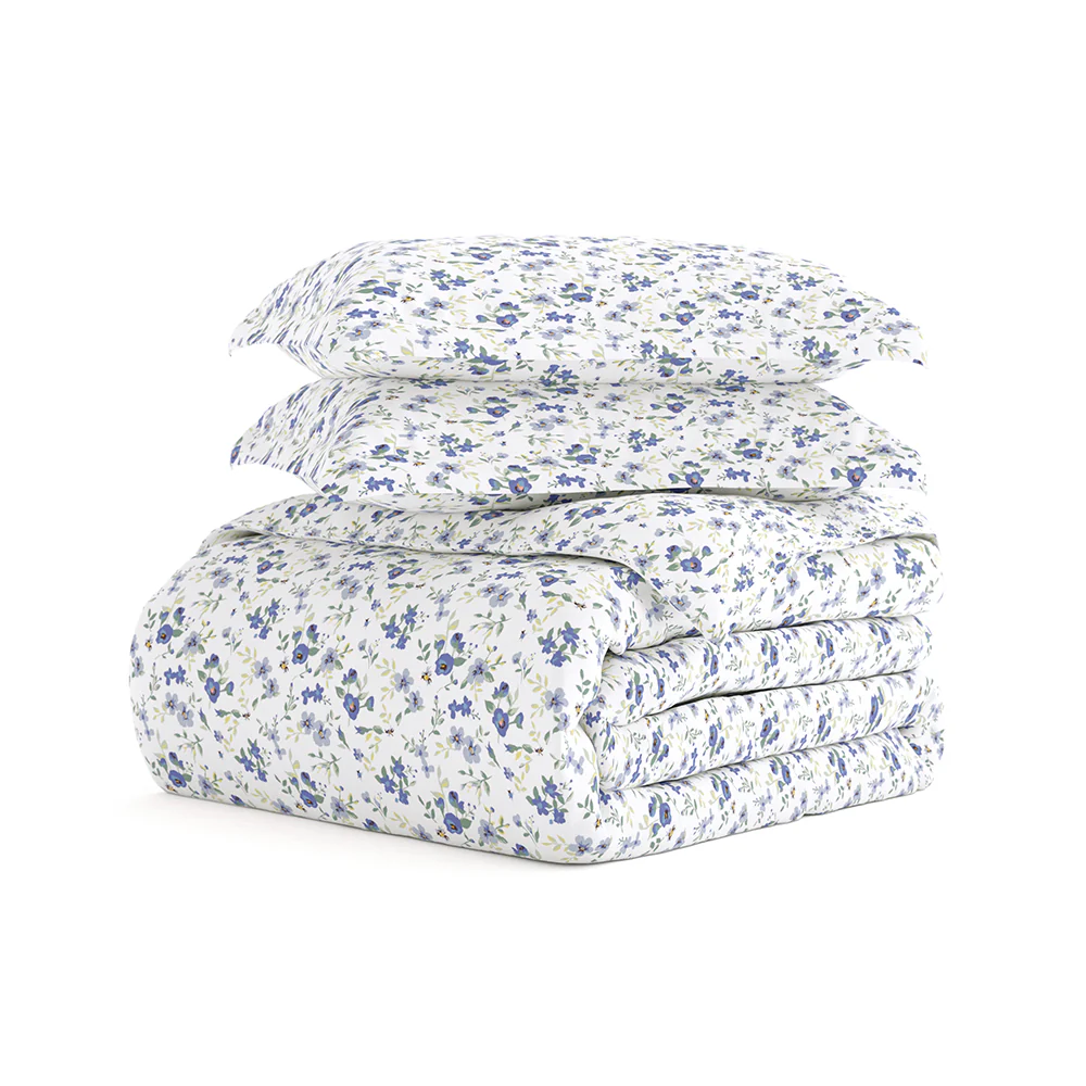 Blossoms Pattern 3-Piece Duvet Cover Set - Image 7