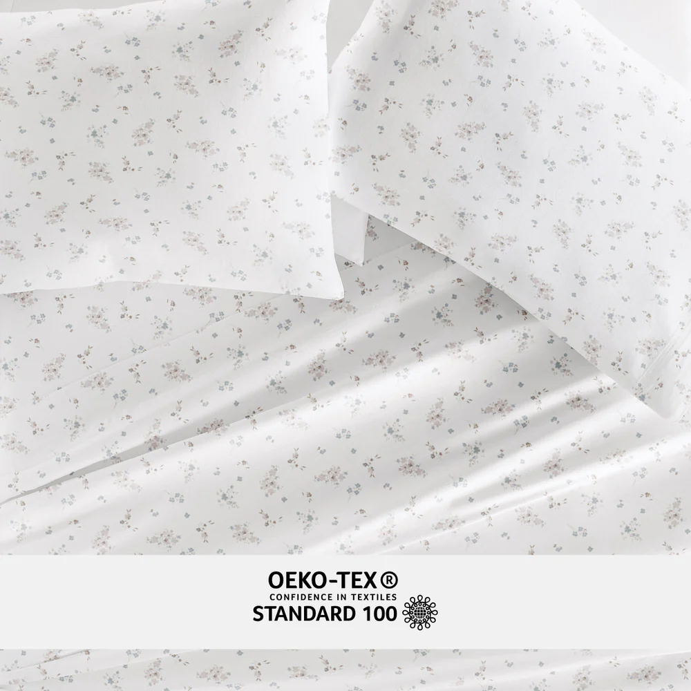 Bouquet Bliss 4-Piece Long Staple Cotton Sheet Set - Image 12