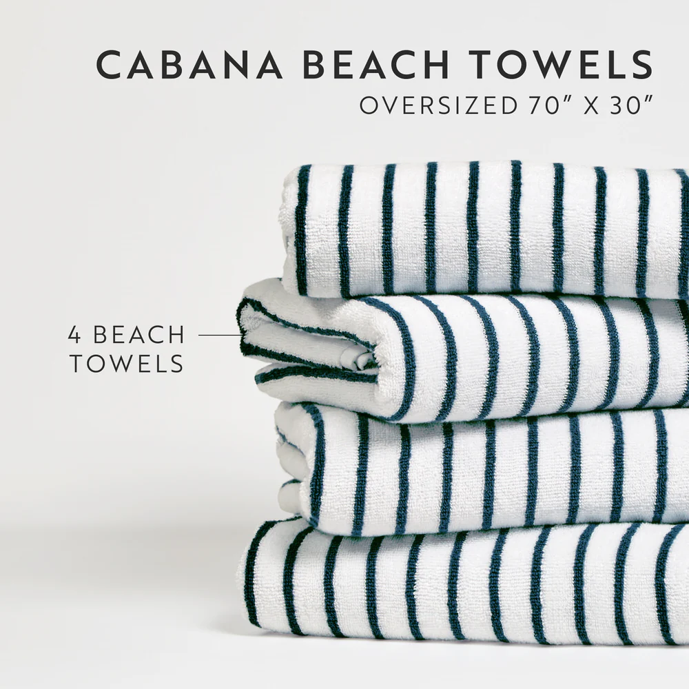 100% Cotton Cabana Towel Set (4-Pack) - Image 26
