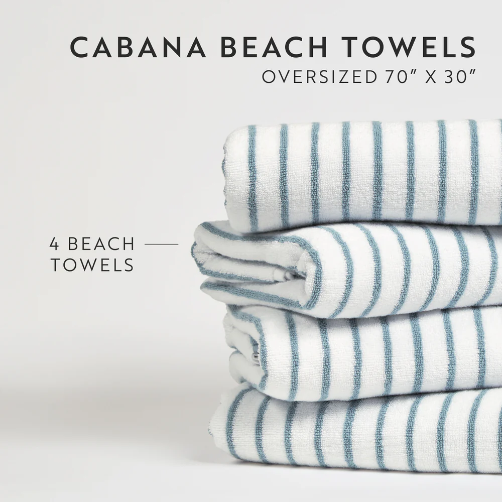 100% Cotton Cabana Towel Set (4-Pack) - Image 27