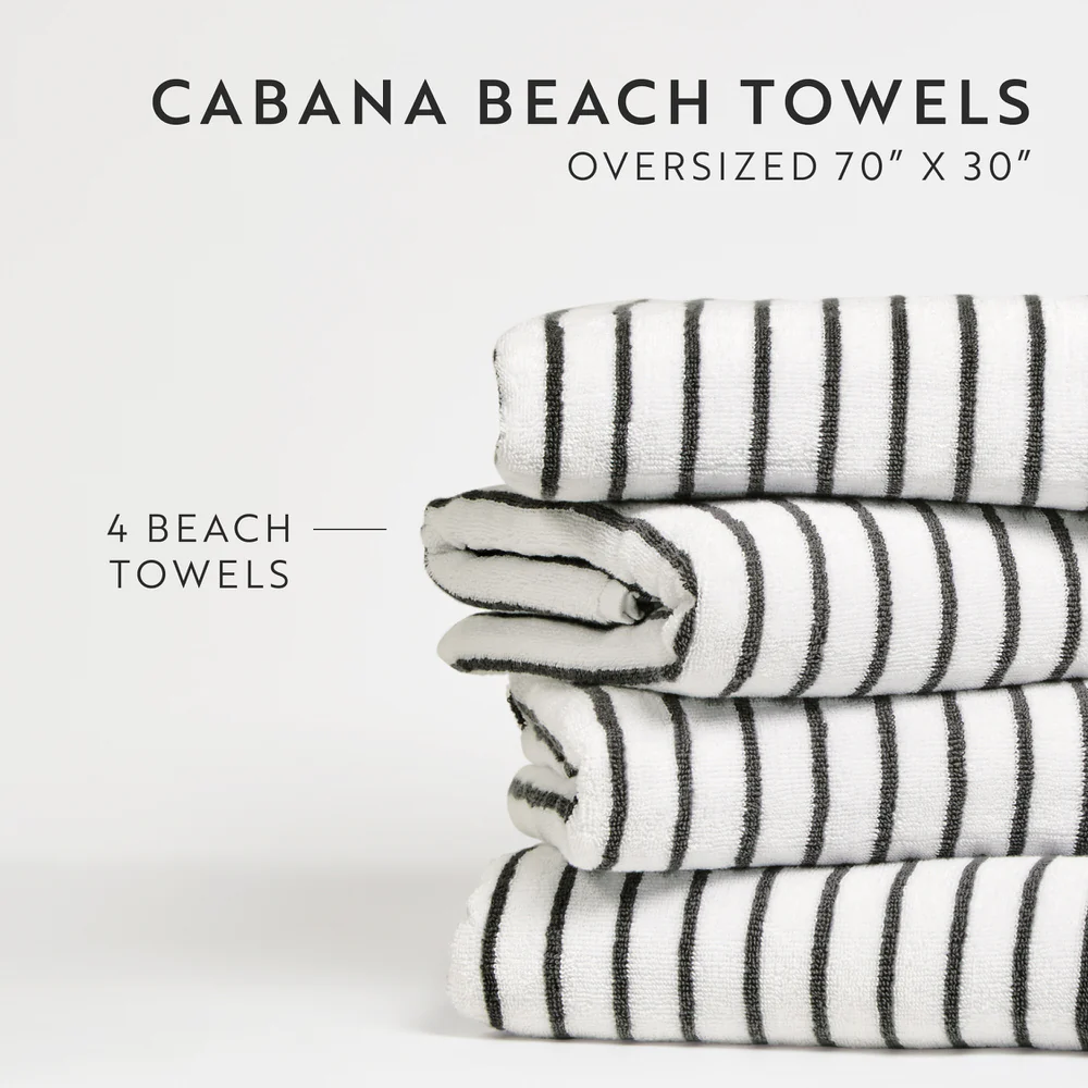 100% Cotton Cabana Towel Set (4-Pack) - Image 28
