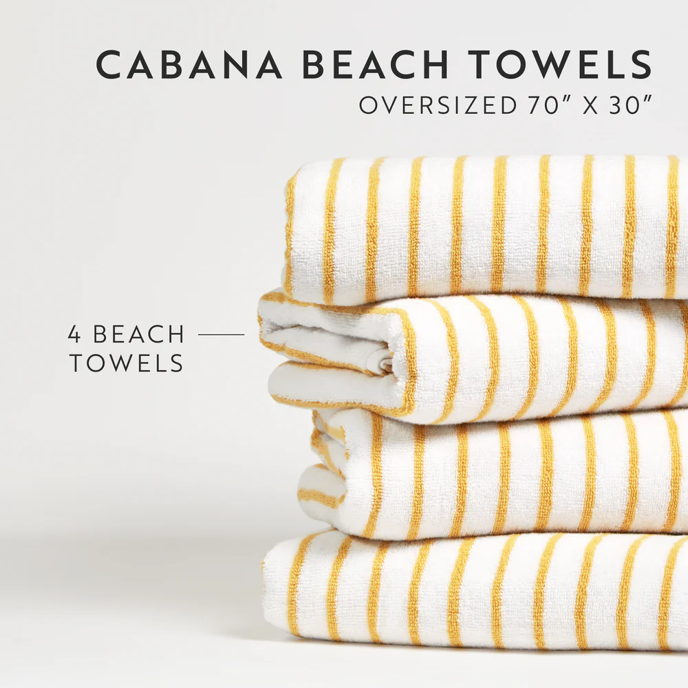 100% Cotton Cabana Towel Set (4-Pack) - Image 29
