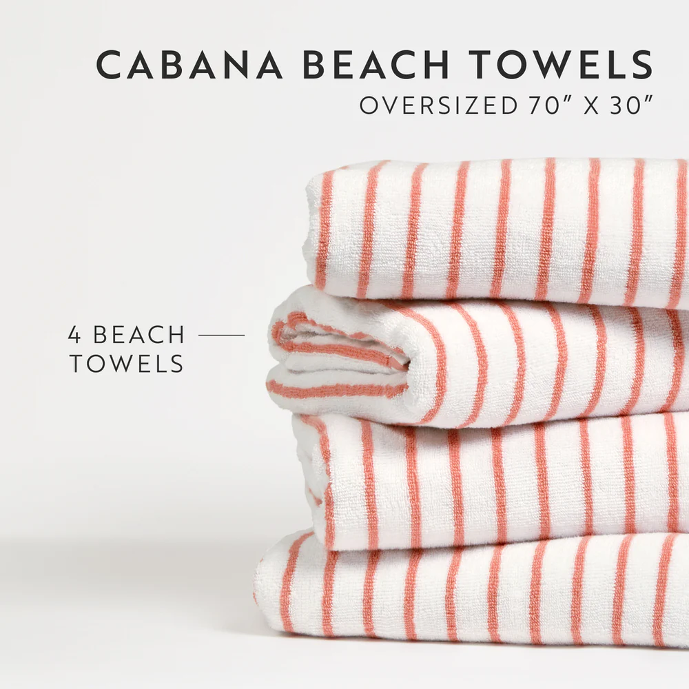 100% Cotton Cabana Towel Set (4-Pack) - Image 30