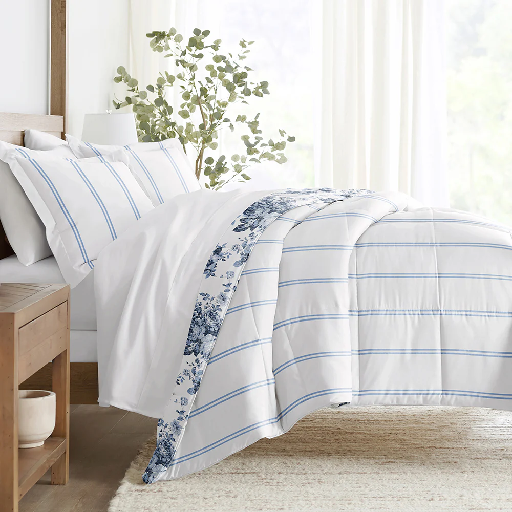 Cabbage Rose Reversible Down-Alternative Comforter Set - Image 2