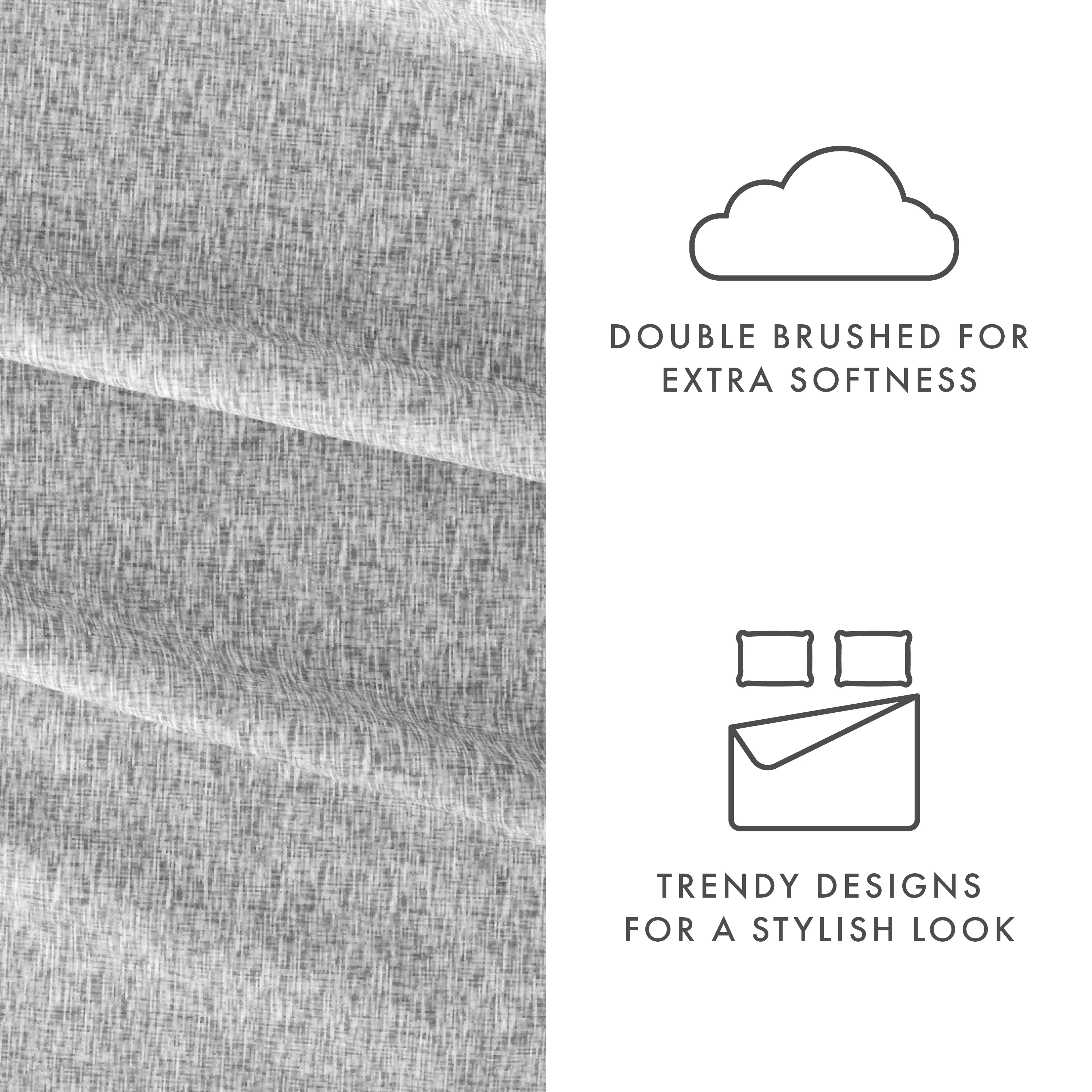 Chambray Style Pattern 4-Piece Sheet Set - Image 17