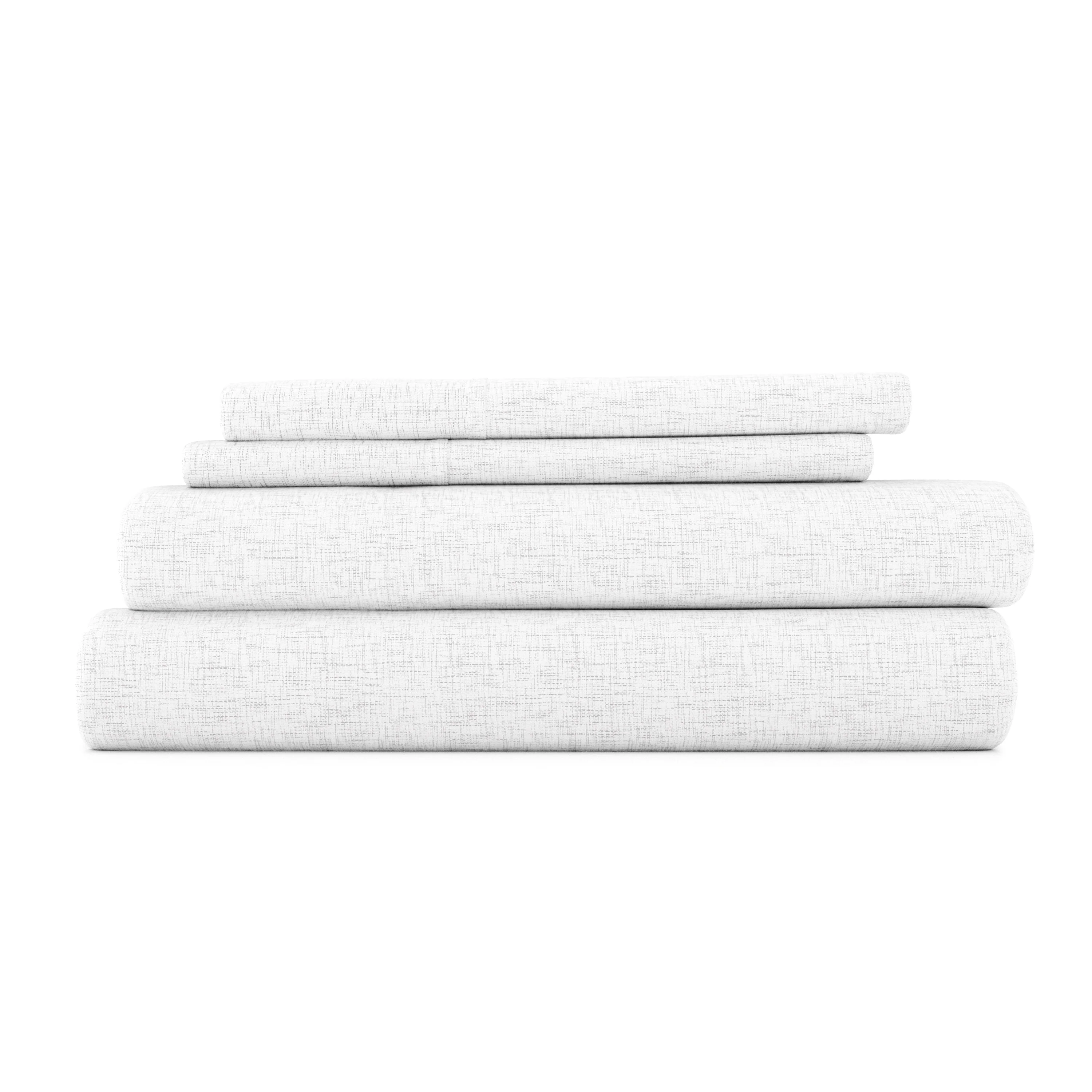 Chambray Style Pattern 4-Piece Sheet Set - Image 3