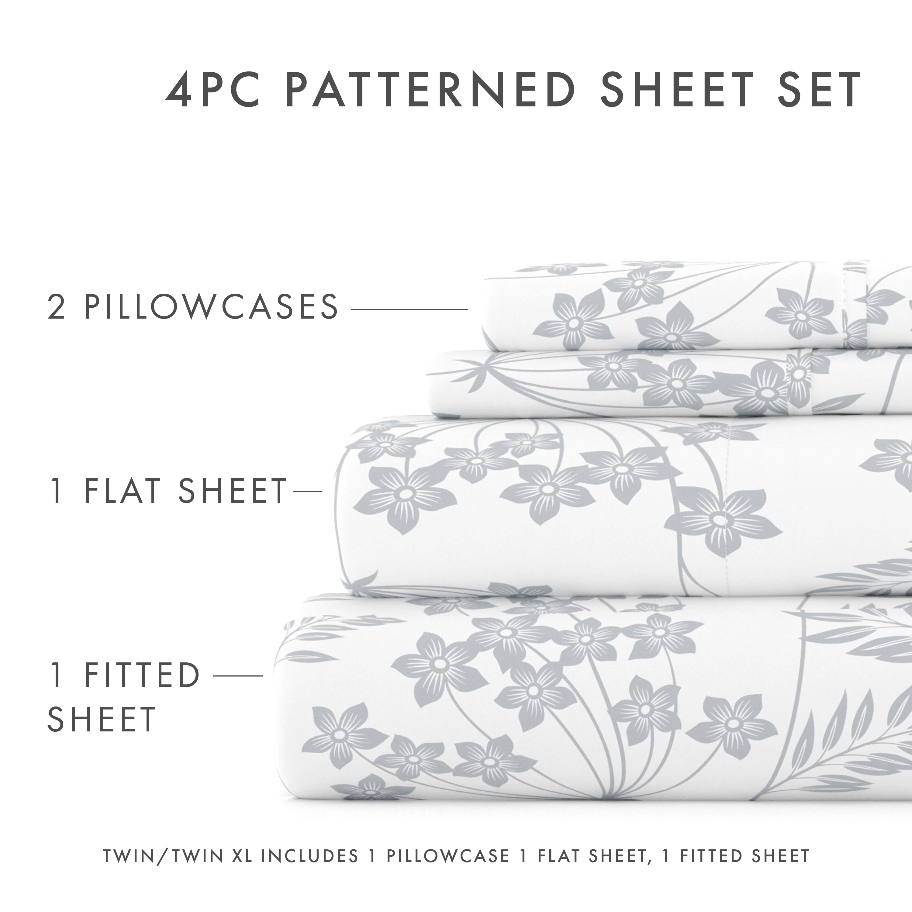 Chantilly Lace Style Pattern 4-Piece Sheet Set - Sale - Image 5