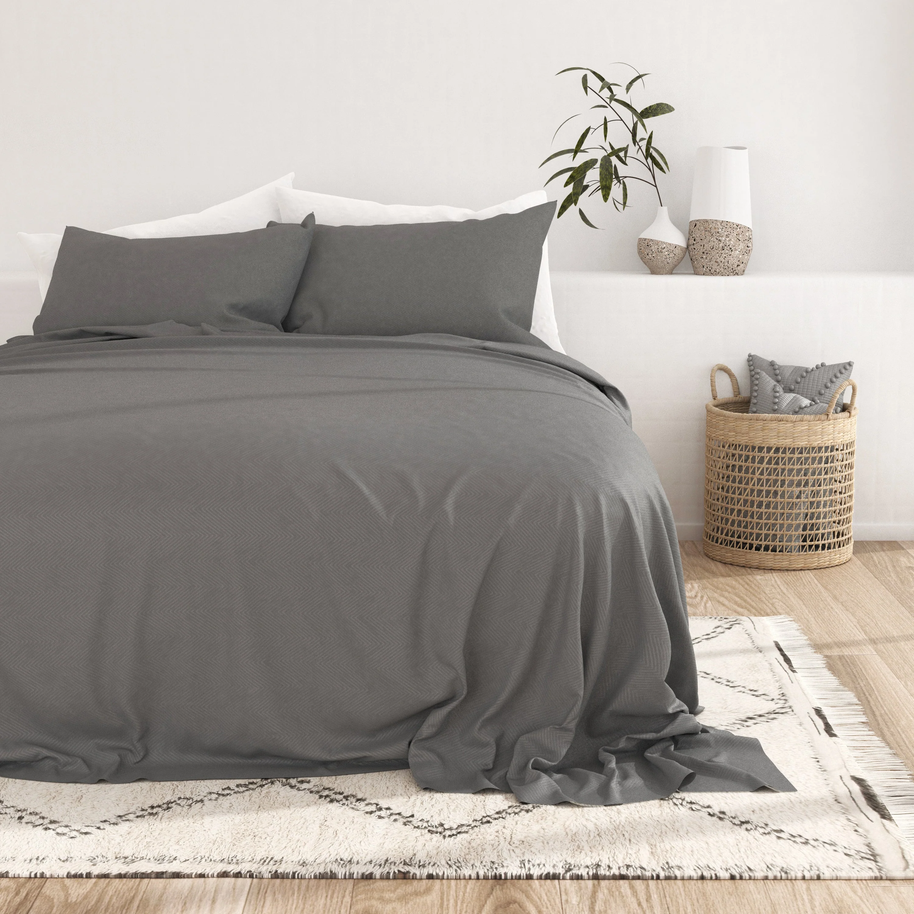 Chevron Embossed 4-Piece Sheet Set - Sale - Image 17