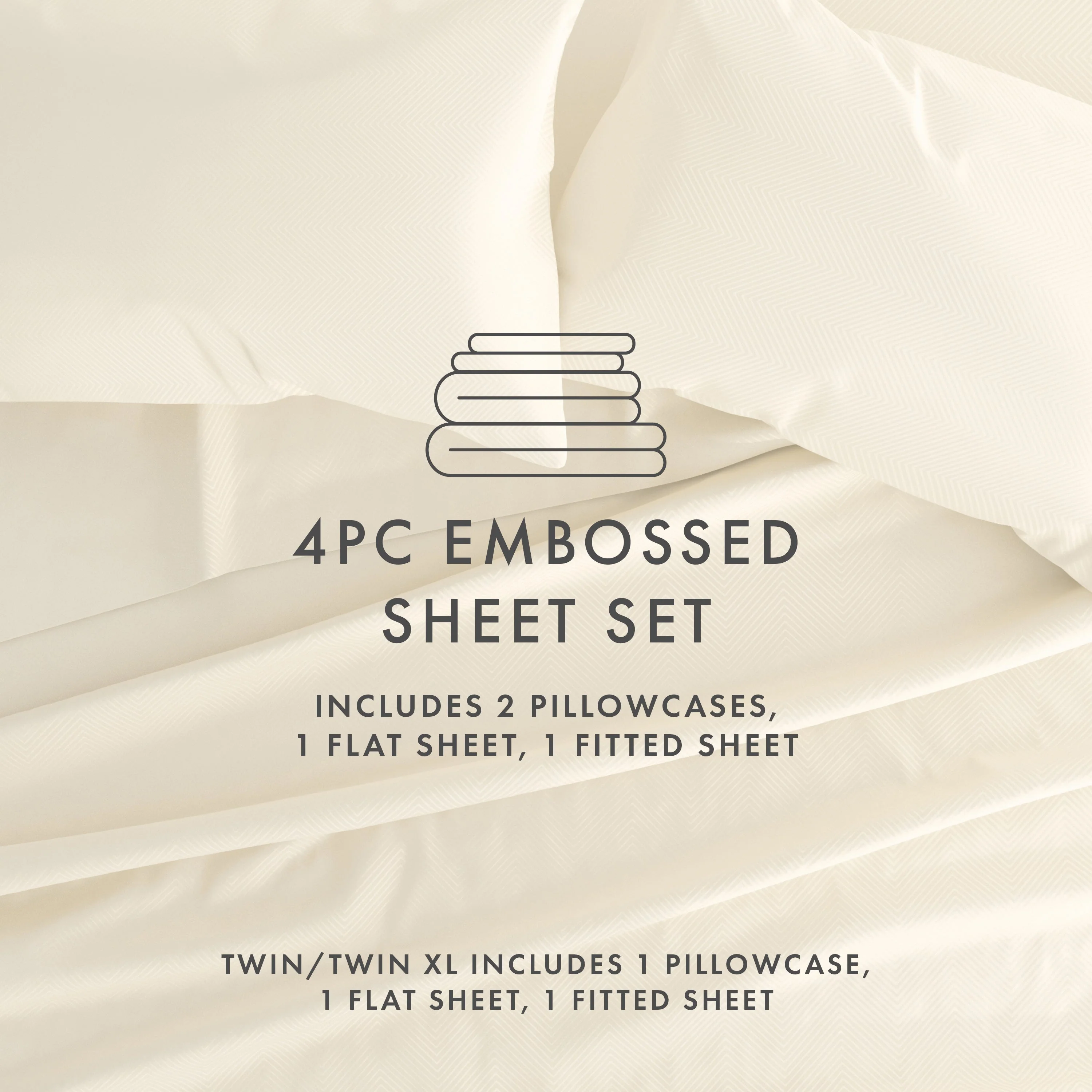 Chevron Embossed 4-Piece Sheet Set - Sale - Image 40
