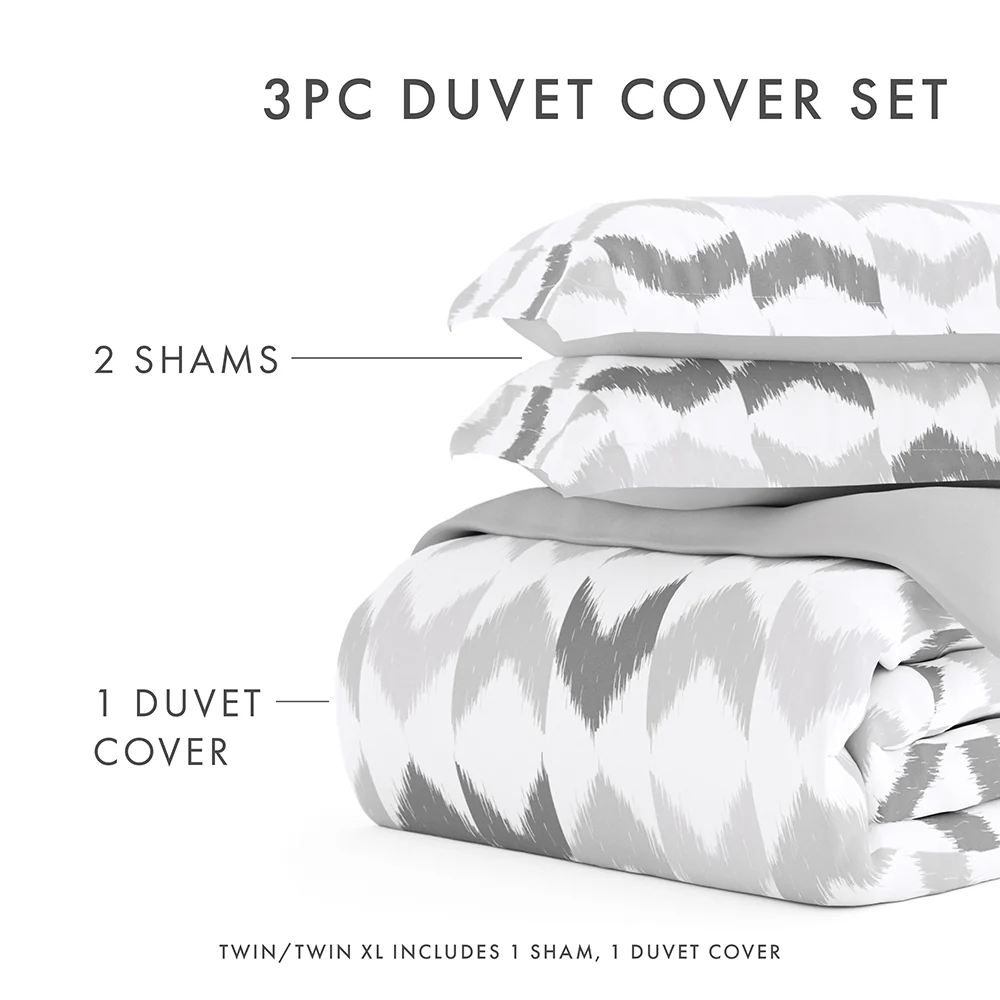 Chevron Sleep Pattern 3-Piece Reversible Duvet Cover Set - Image 13