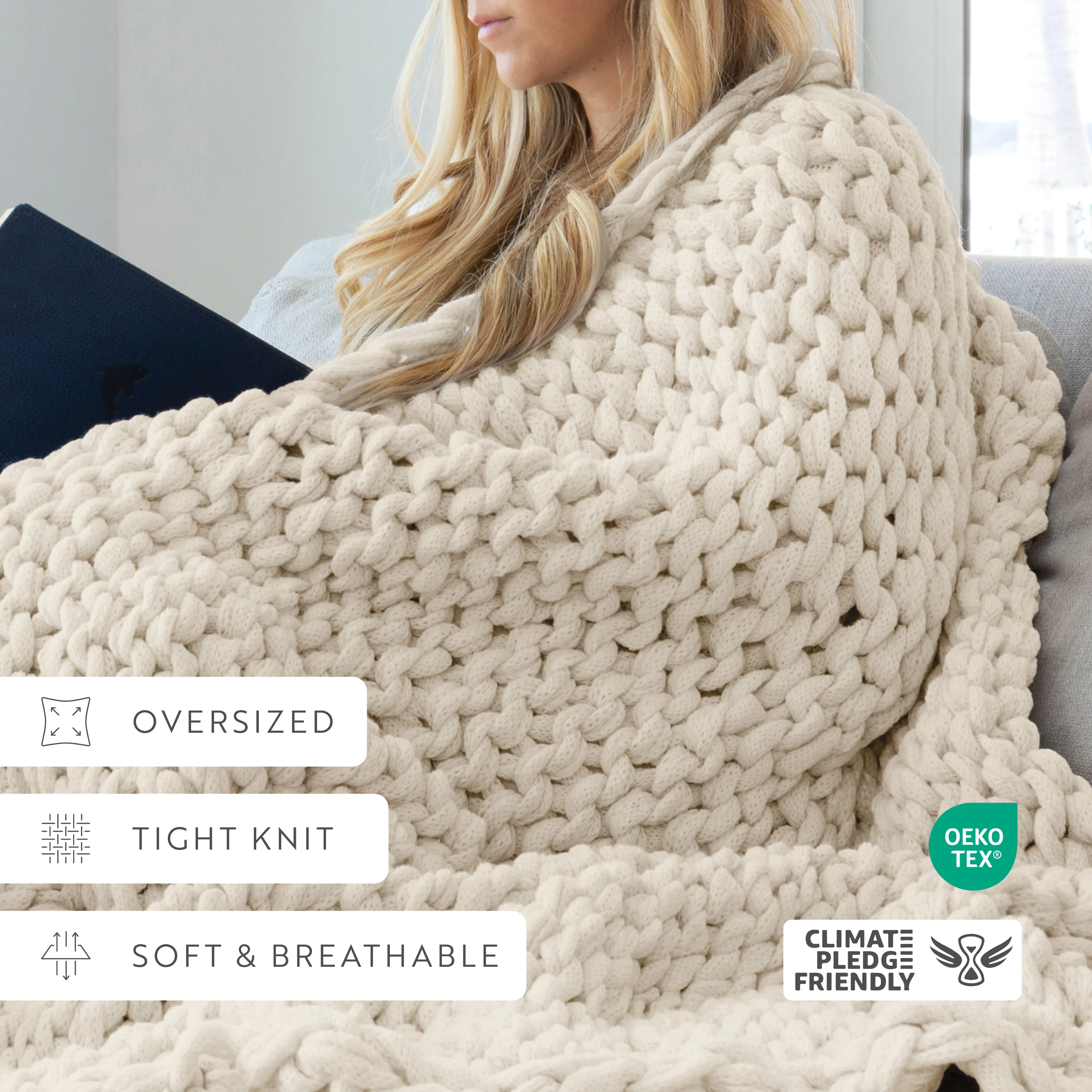 Chunky Knit Throw Blanket - Image 12
