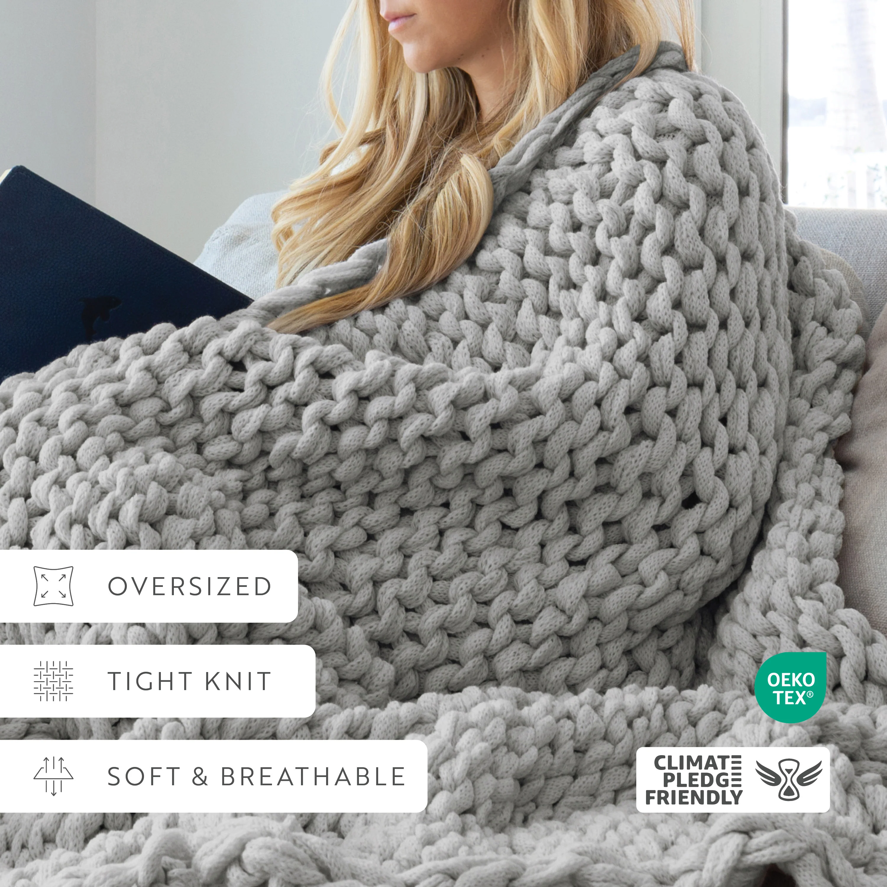 Chunky Knit Throw Blanket - Image 10