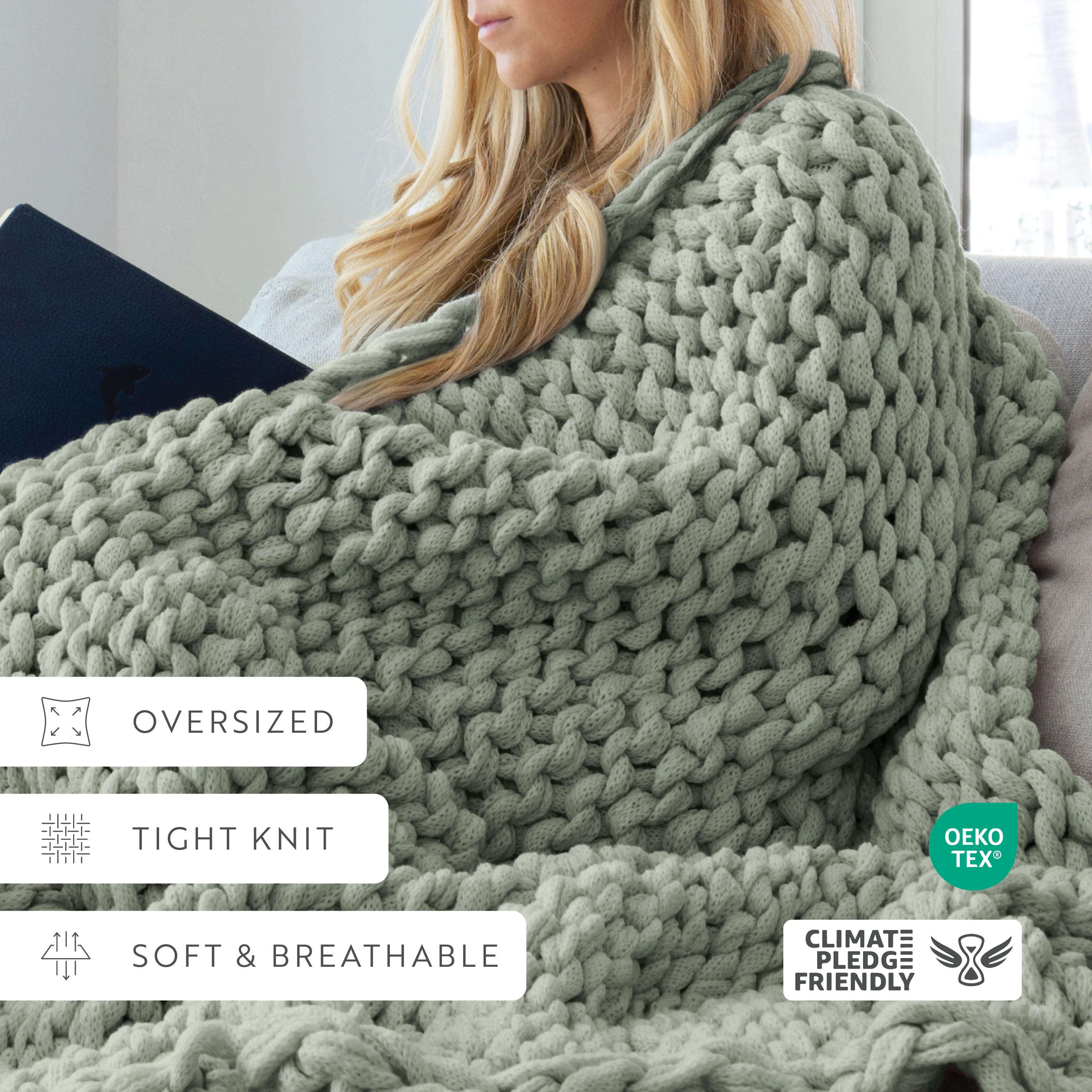 Chunky Knit Throw Blanket - Image 13