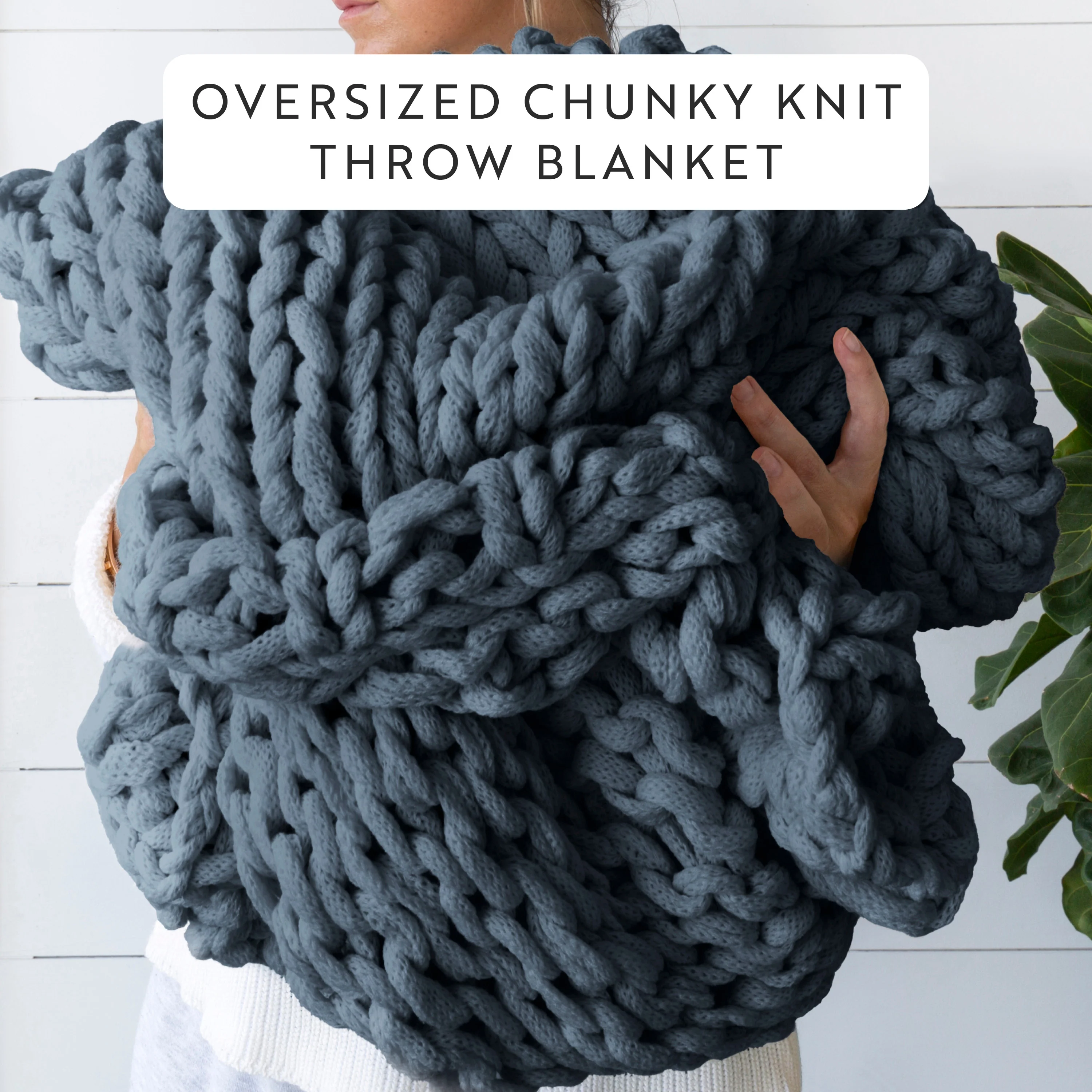 Chunky Knit Throw Blanket - Image 15