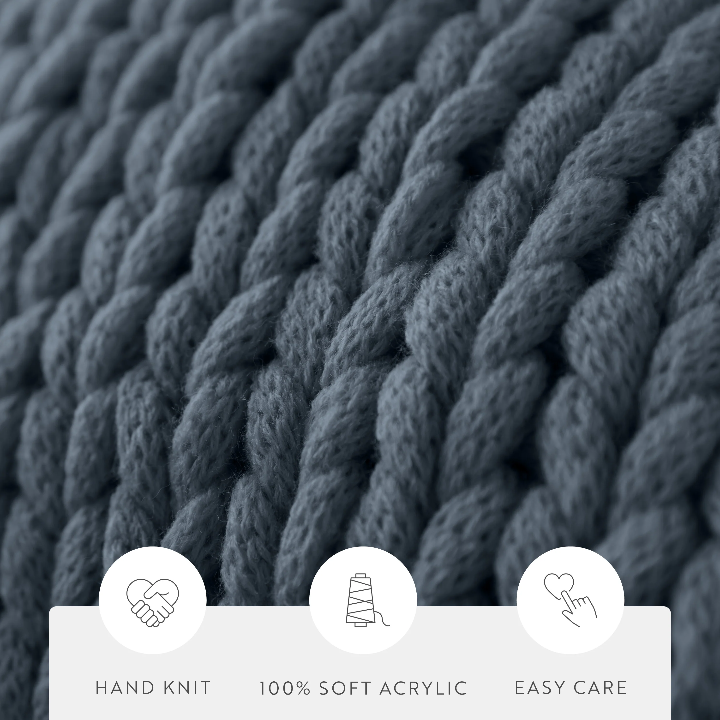 Chunky Knit Throw Blanket - Image 22