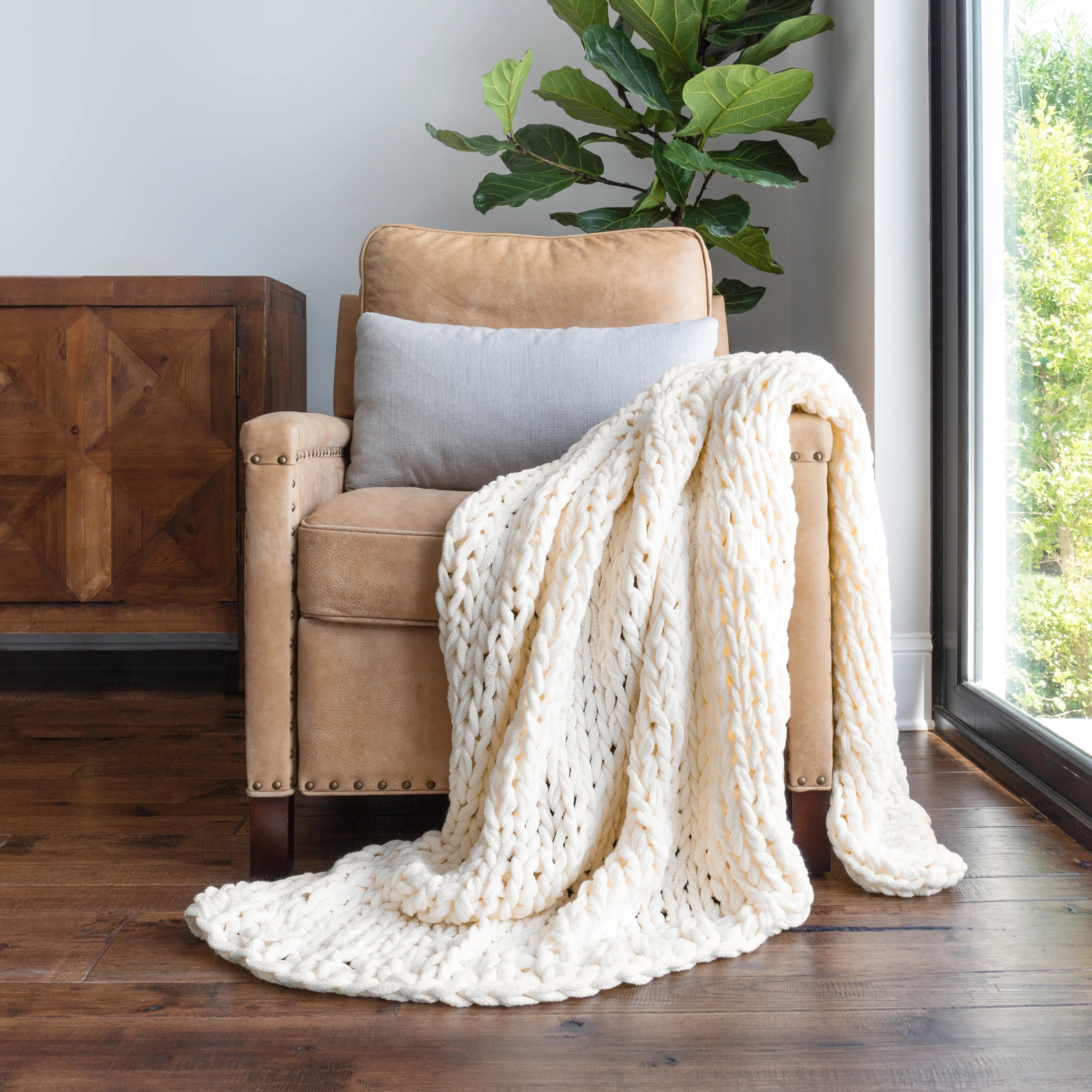 Chunky Knit Throw Blanket - Sale - Image 6