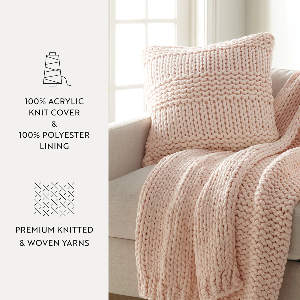Chunky Knit Stitch Throw Pillow - Image 21