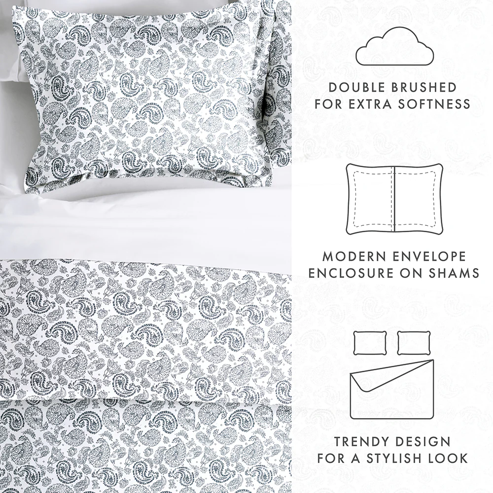 Coarse Paisley Pattern 3-Piece Duvet Cover Set - Image 15