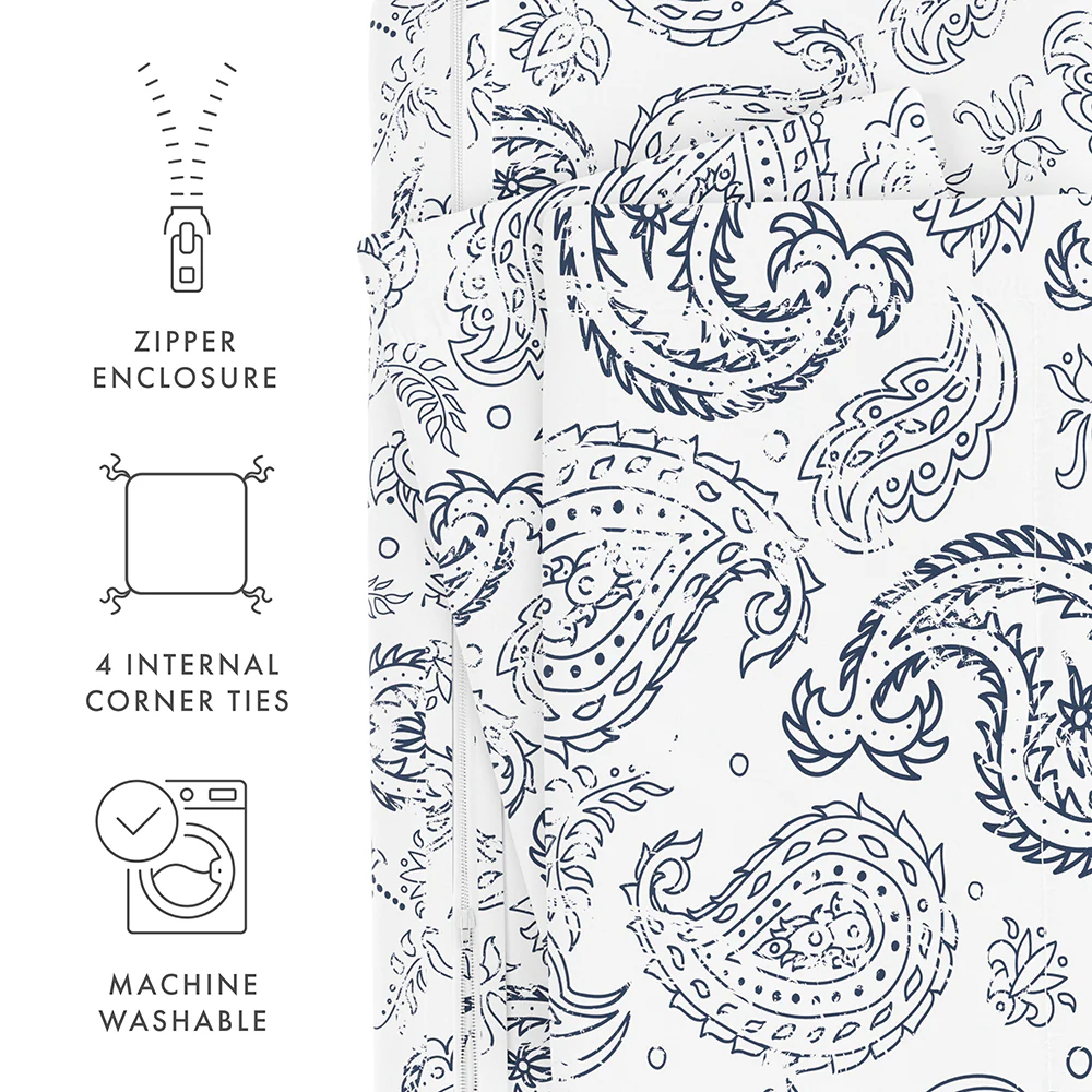Coarse Paisley Pattern 3-Piece Duvet Cover Set - Image 17