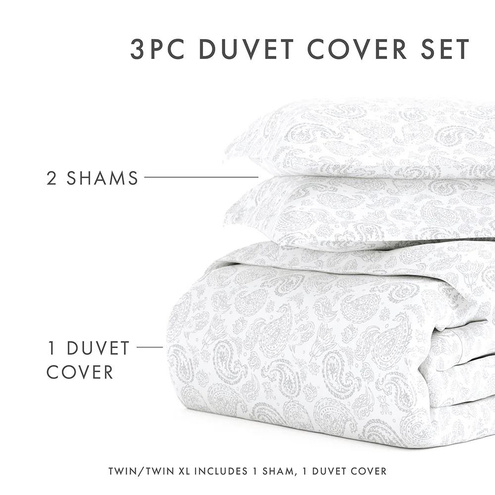 Coarse Paisley Pattern 3-Piece Duvet Cover Set - Image 22