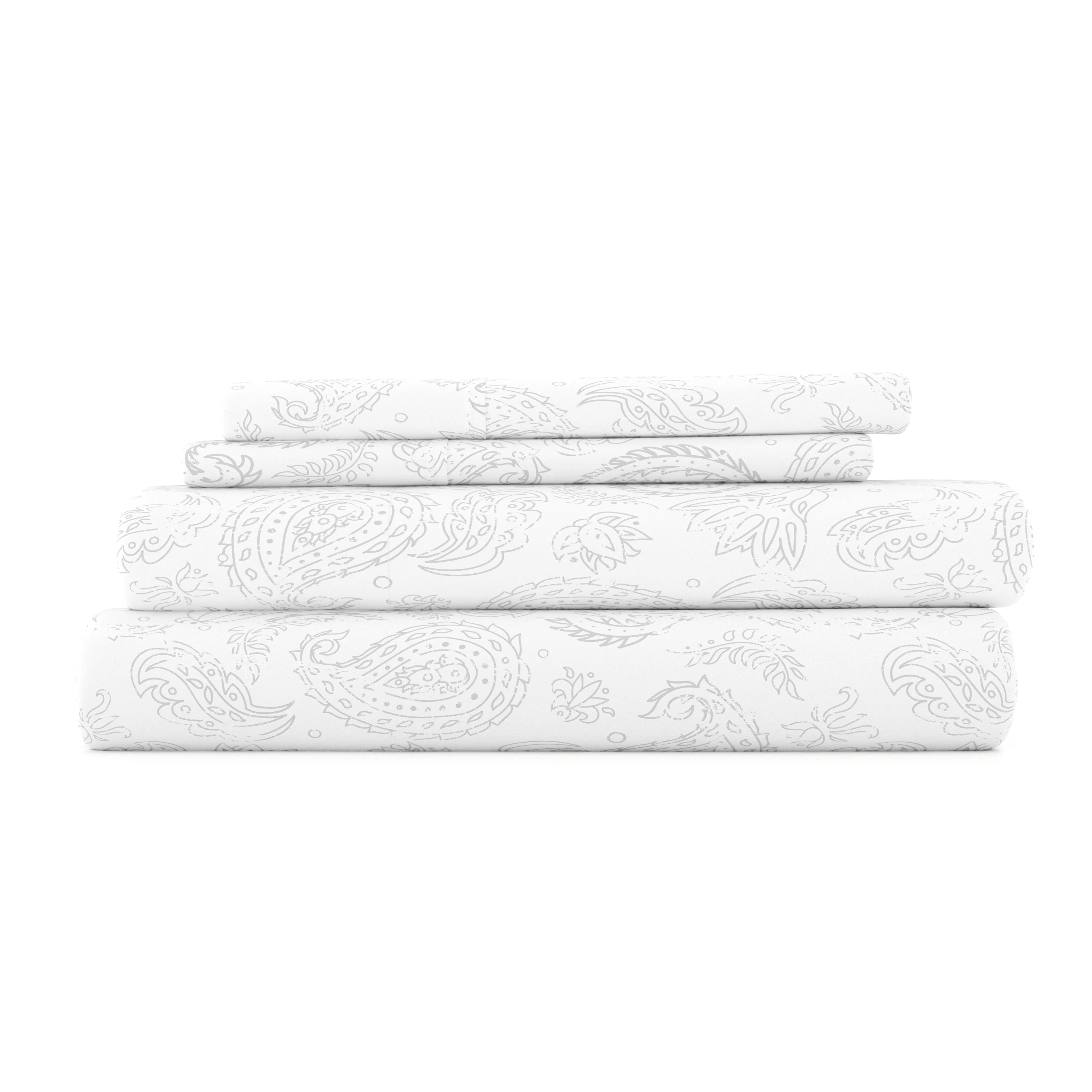 Coarse Paisley Pattern 4-Piece Sheet Set - Image 2