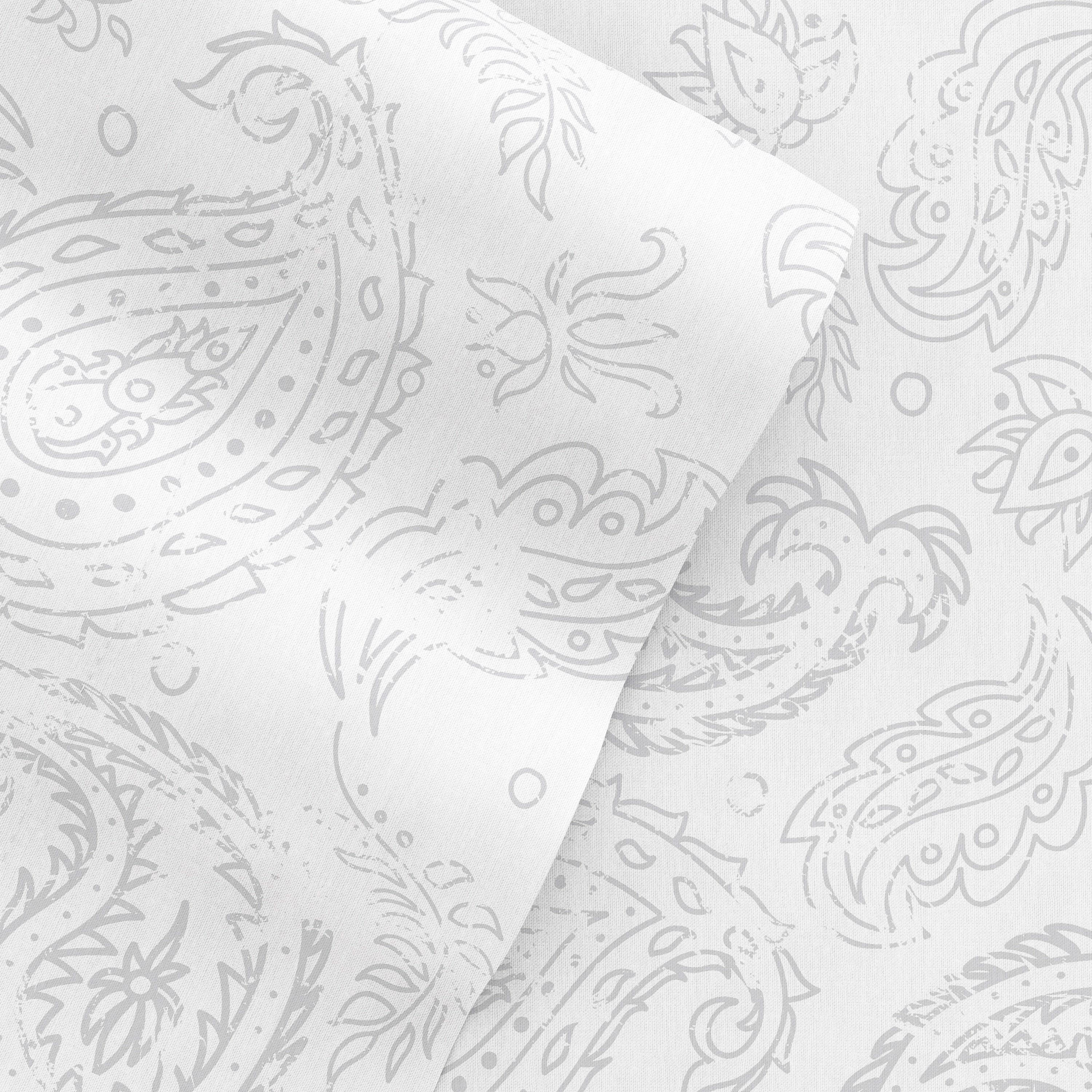 Coarse Paisley Pattern 4-Piece Sheet Set - Image 4