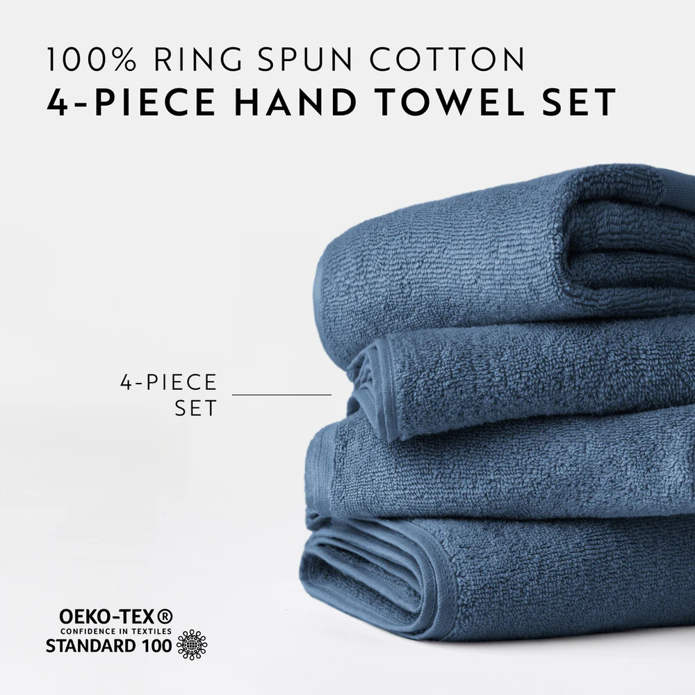 Ultra Soft 100% Cotton 4-Piece Hand Towel Set - Image 34
