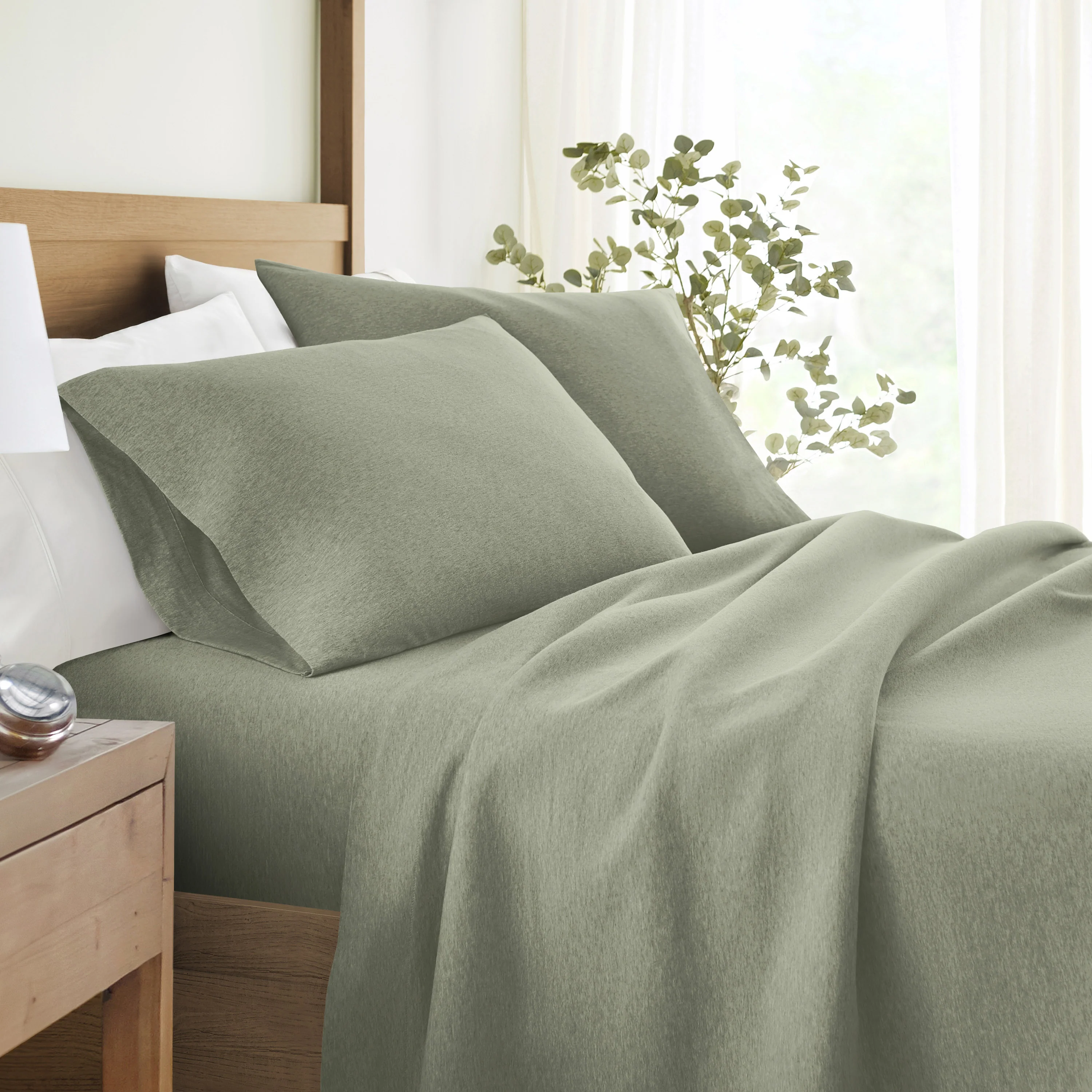 4-Piece 100% Cotton Jersey Knit Sheet Set - Image 12