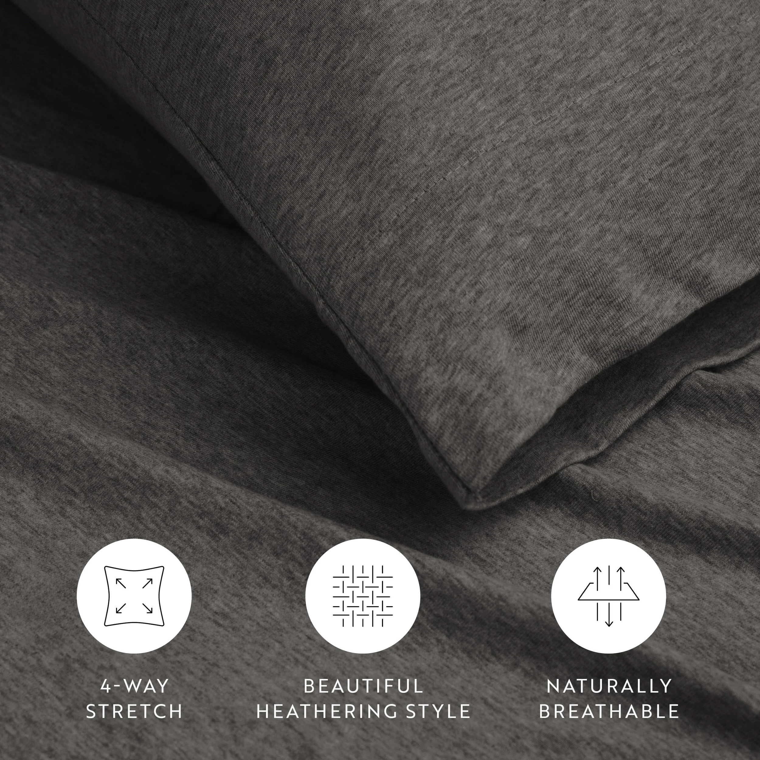 4-Piece 100% Cotton Jersey Knit Sheet Set - Image 20