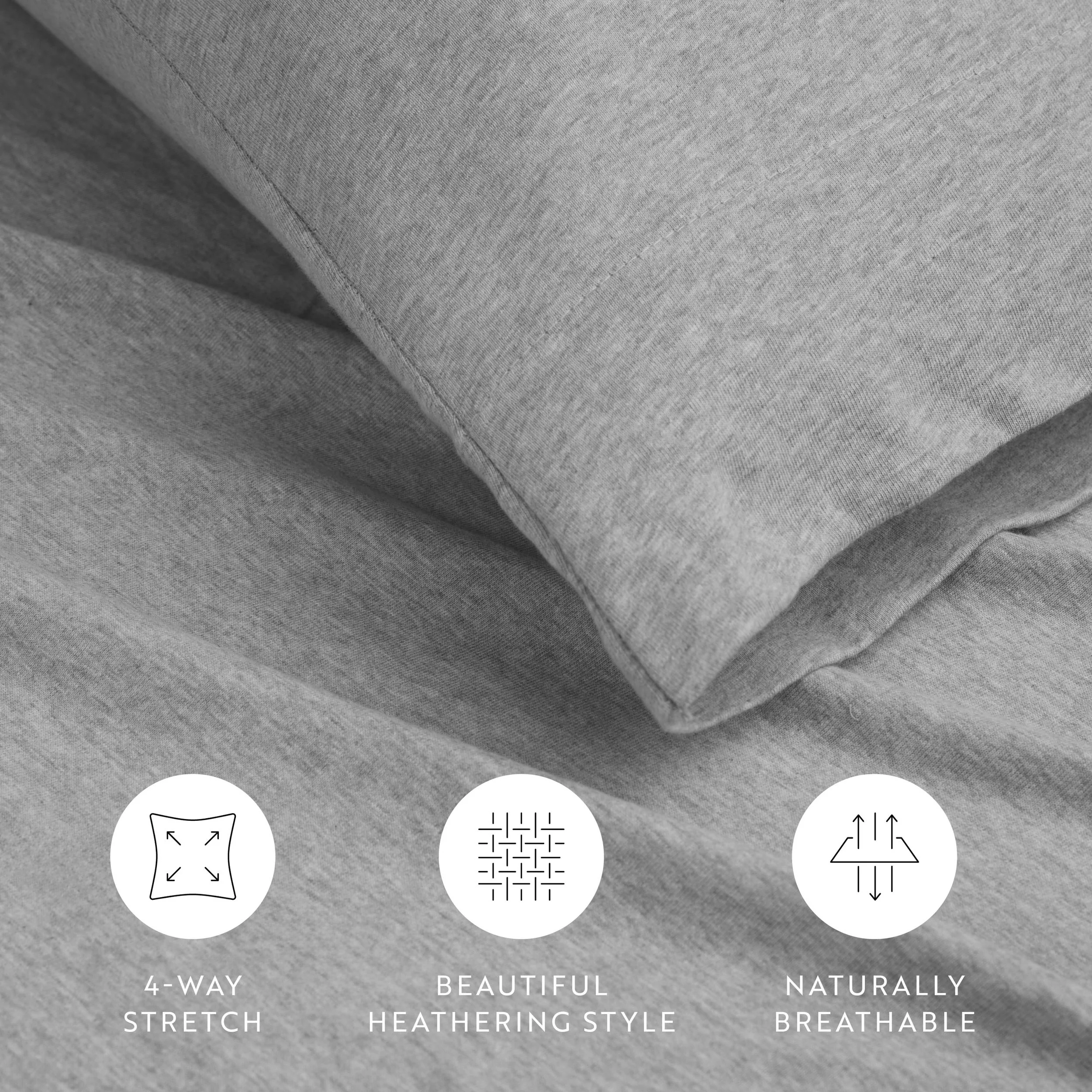 4-Piece 100% Cotton Jersey Knit Sheet Set - Image 21