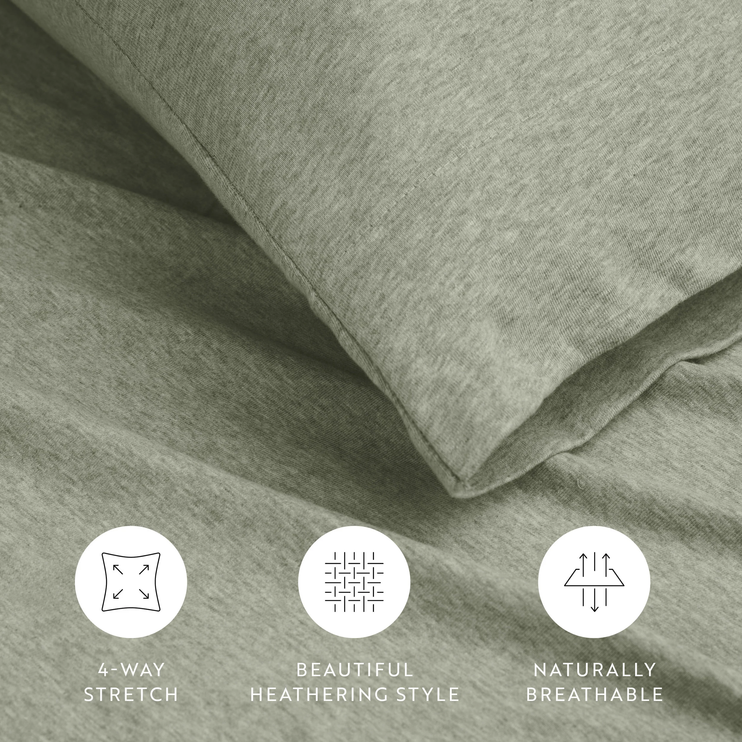 4-Piece 100% Cotton Jersey Knit Sheet Set - Image 24