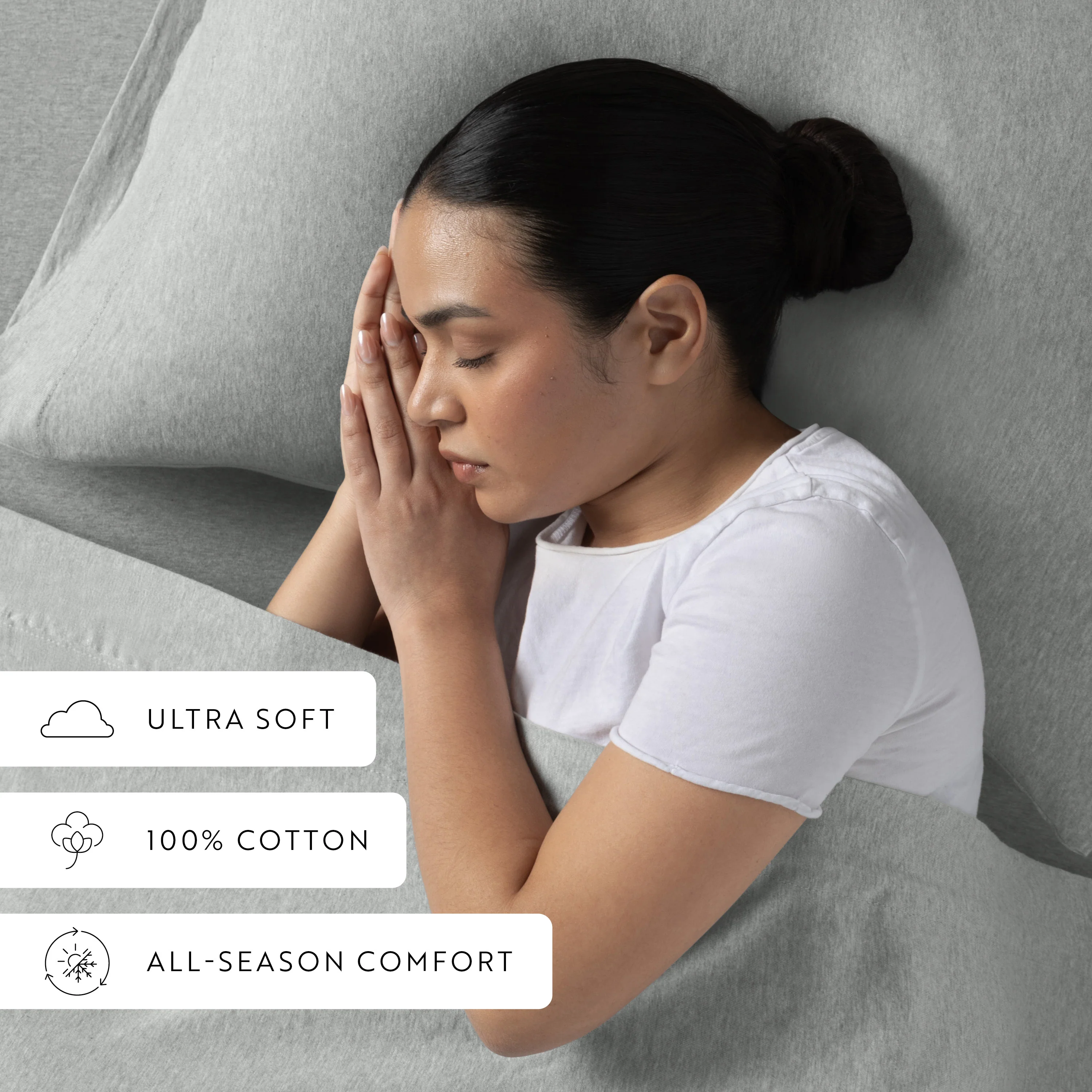 4-Piece 100% Cotton Jersey Knit Sheet Set - Image 26