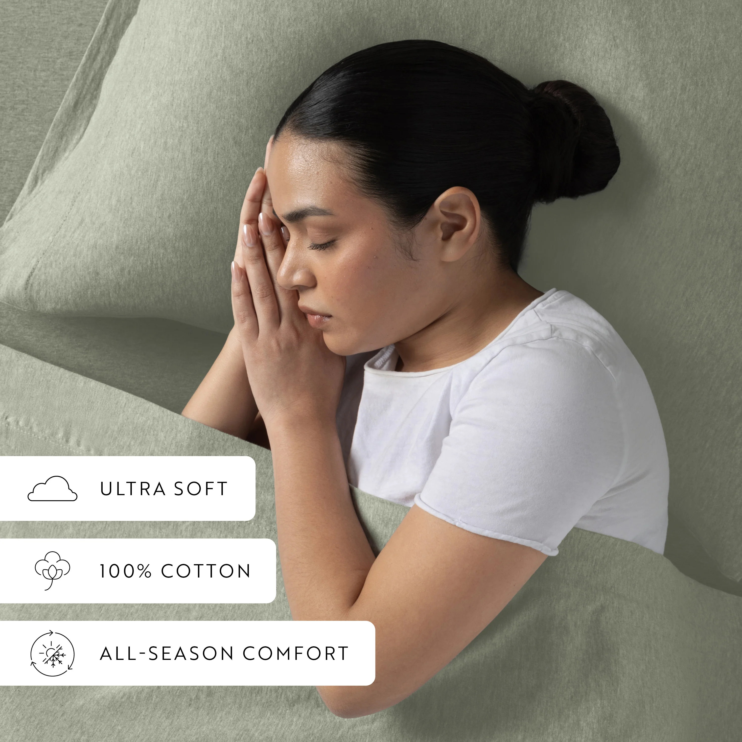 4-Piece 100% Cotton Jersey Knit Sheet Set - Image 28