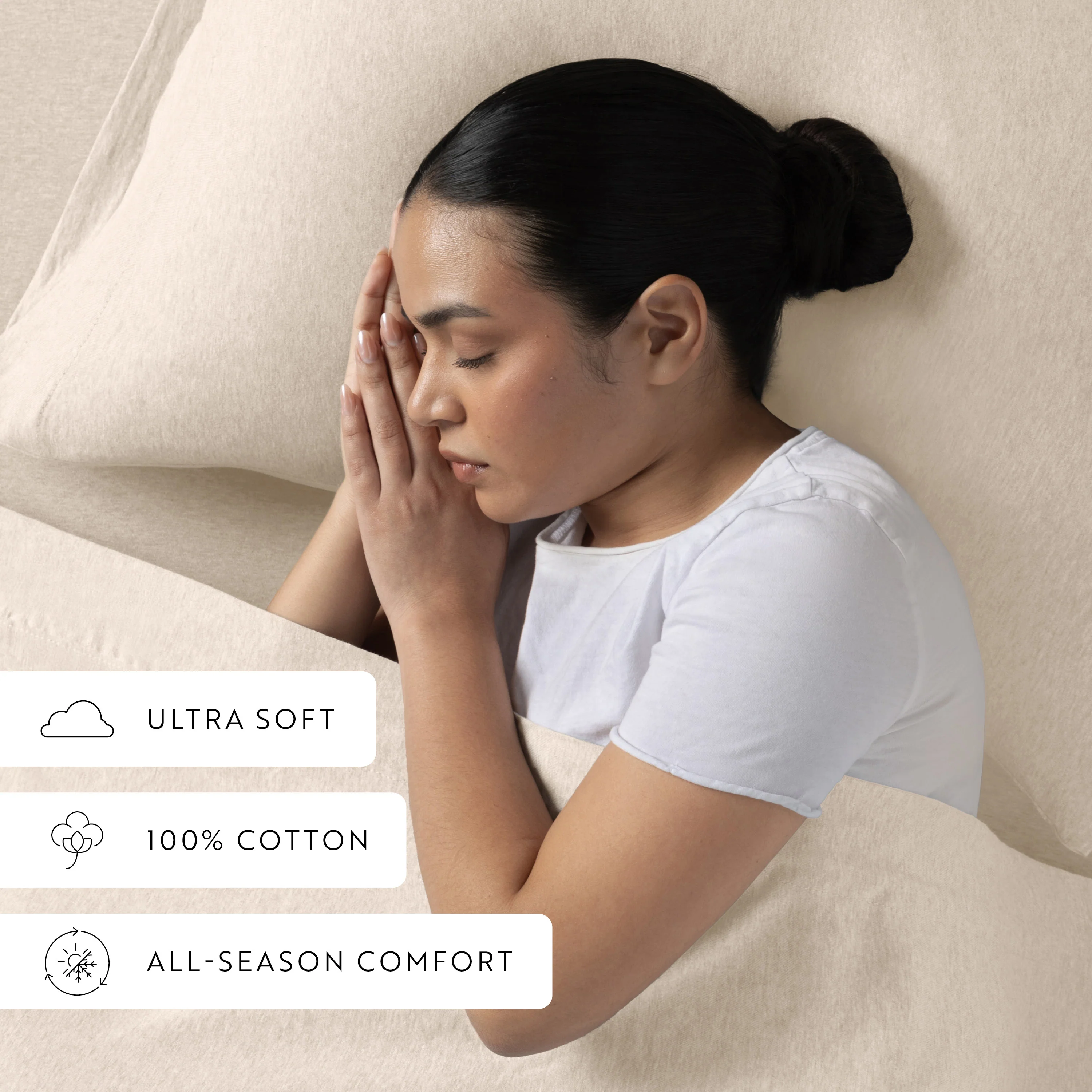 4-Piece 100% Cotton Jersey Knit Sheet Set - Image 30