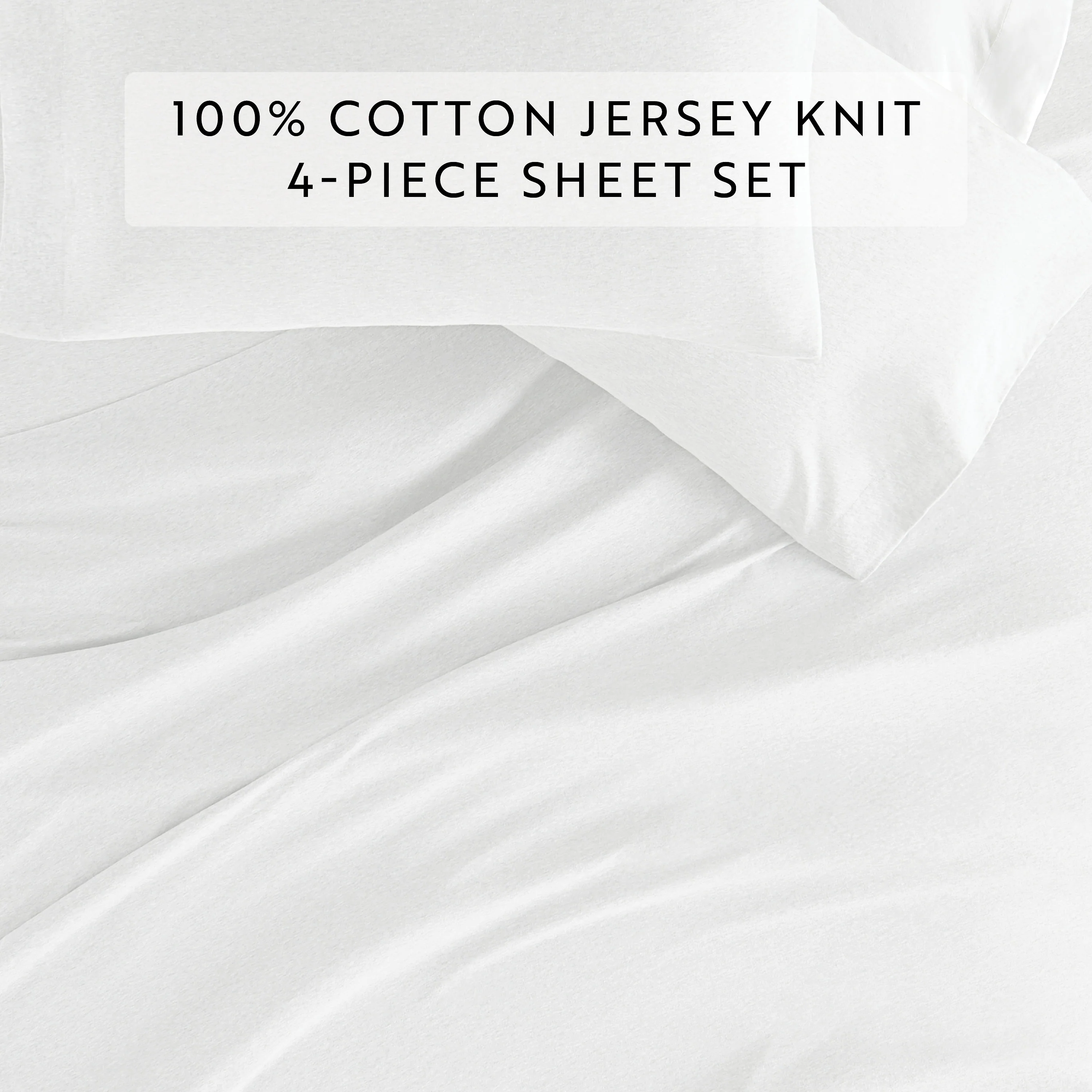 4-Piece 100% Cotton Jersey Knit Sheet Set - Image 41