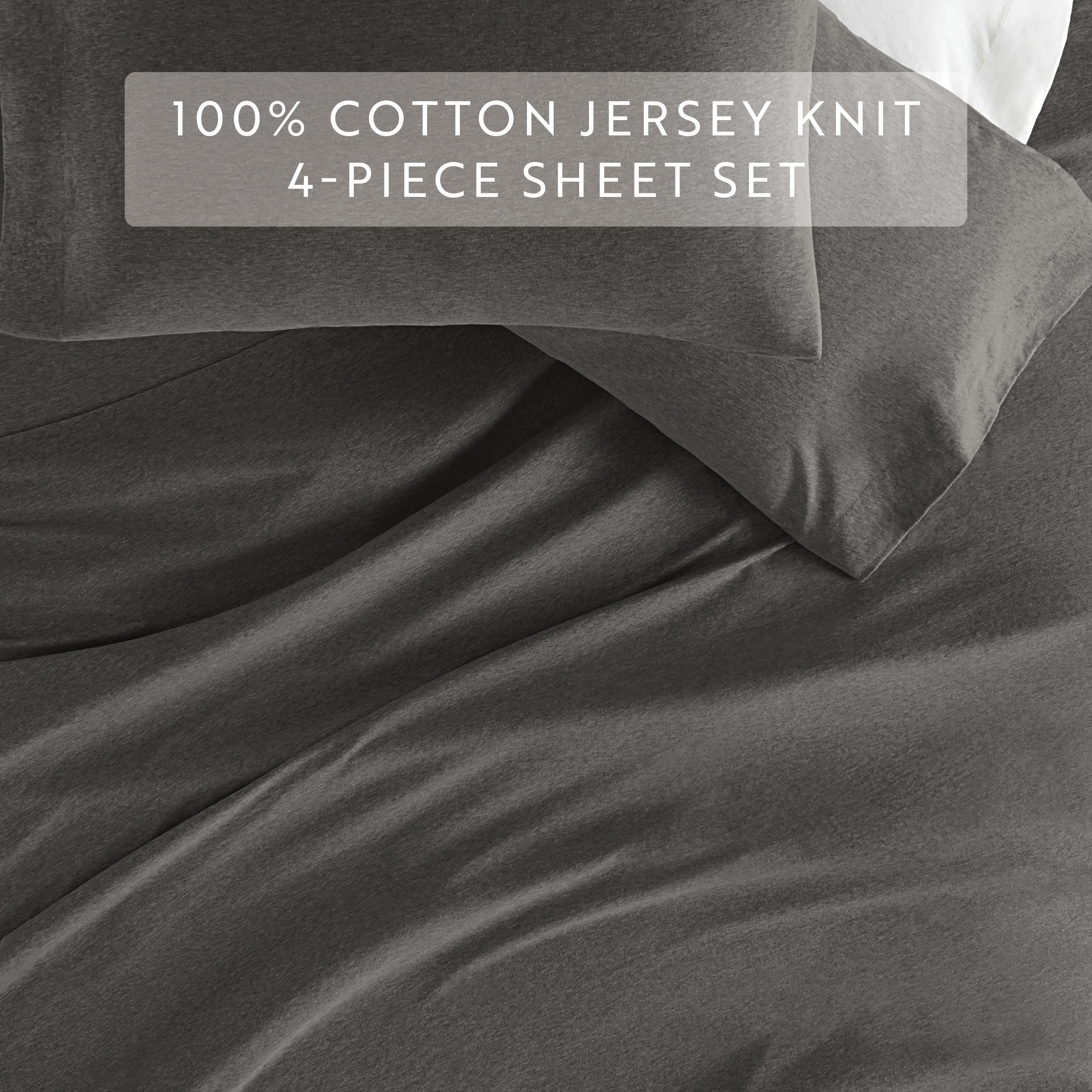 4-Piece 100% Cotton Jersey Knit Sheet Set - Image 44