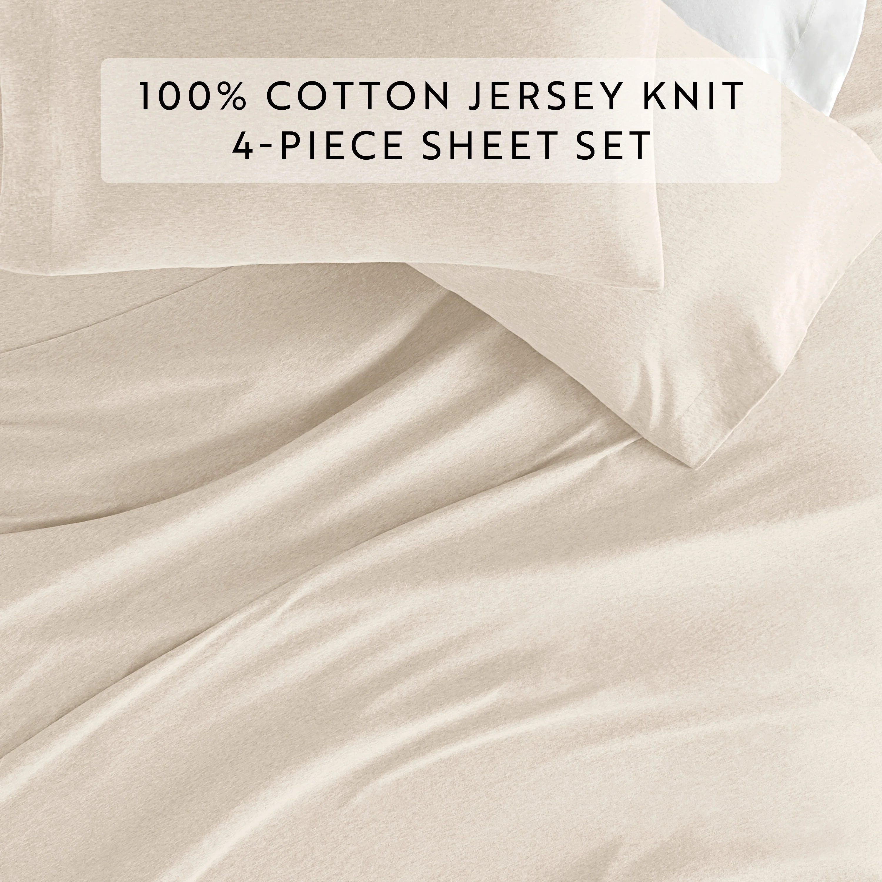 4-Piece 100% Cotton Jersey Knit Sheet Set - Image 46